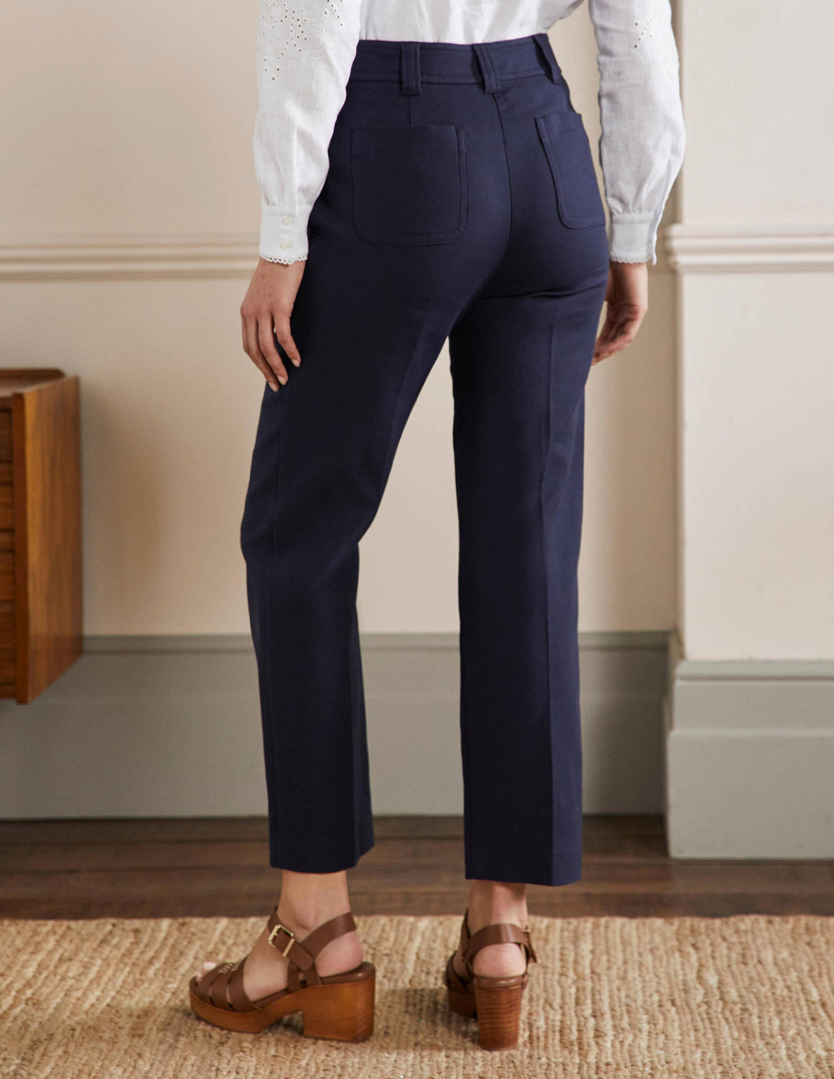 Carrie Hoch geschnittene Hose-Marineblau - Image 3