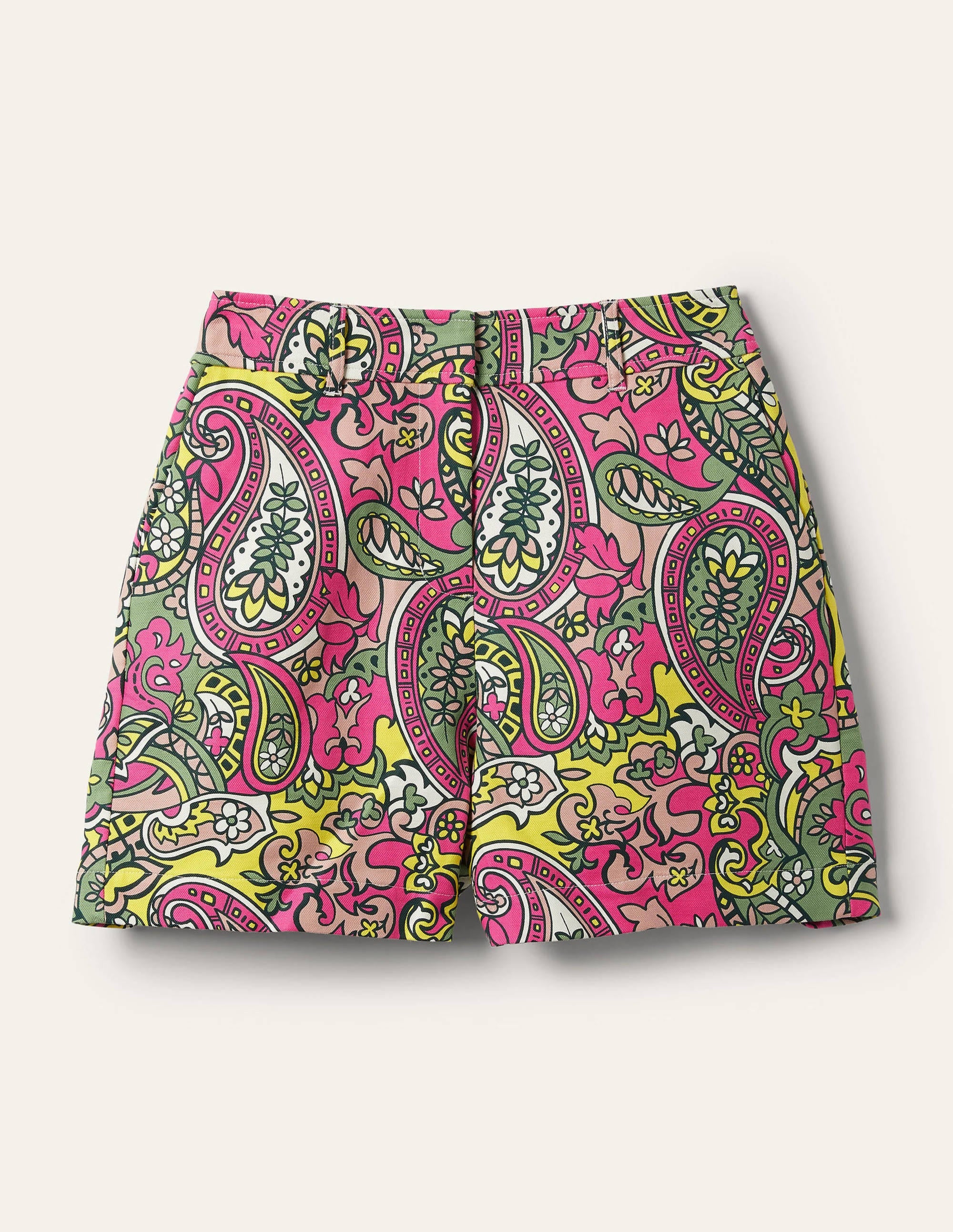 Short Carrie taille haute-Rose pop, motif cachemire - Image 6