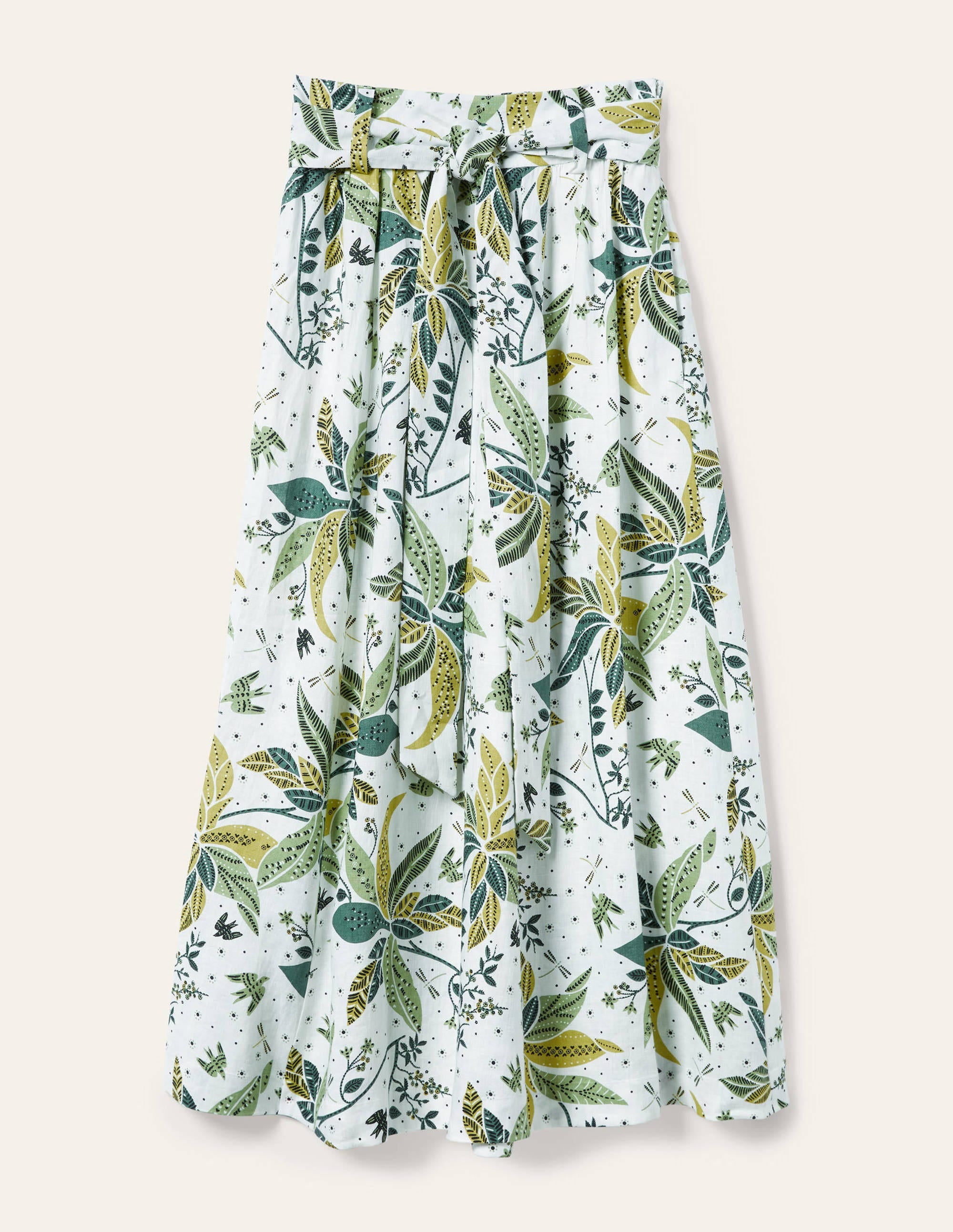 Jupe midi Rosemary en lin-Carambole, motif Oriental Cascade - Image 6