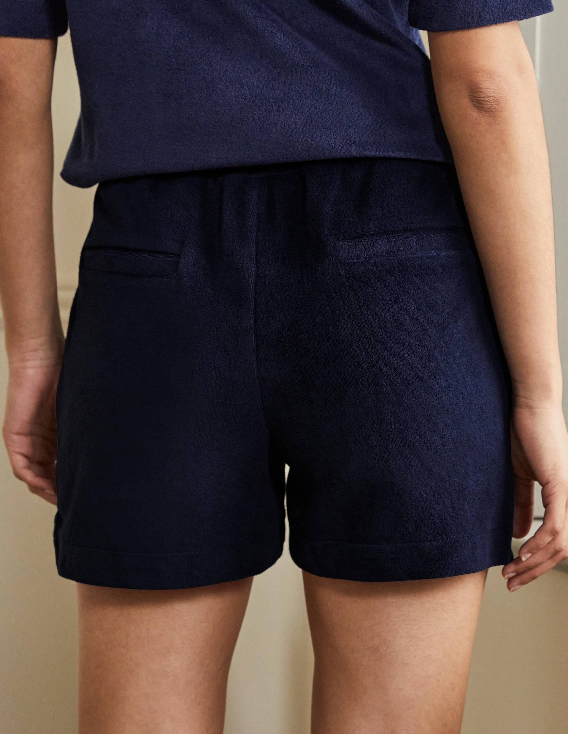 Short Erica en éponge-Bleu marine-3