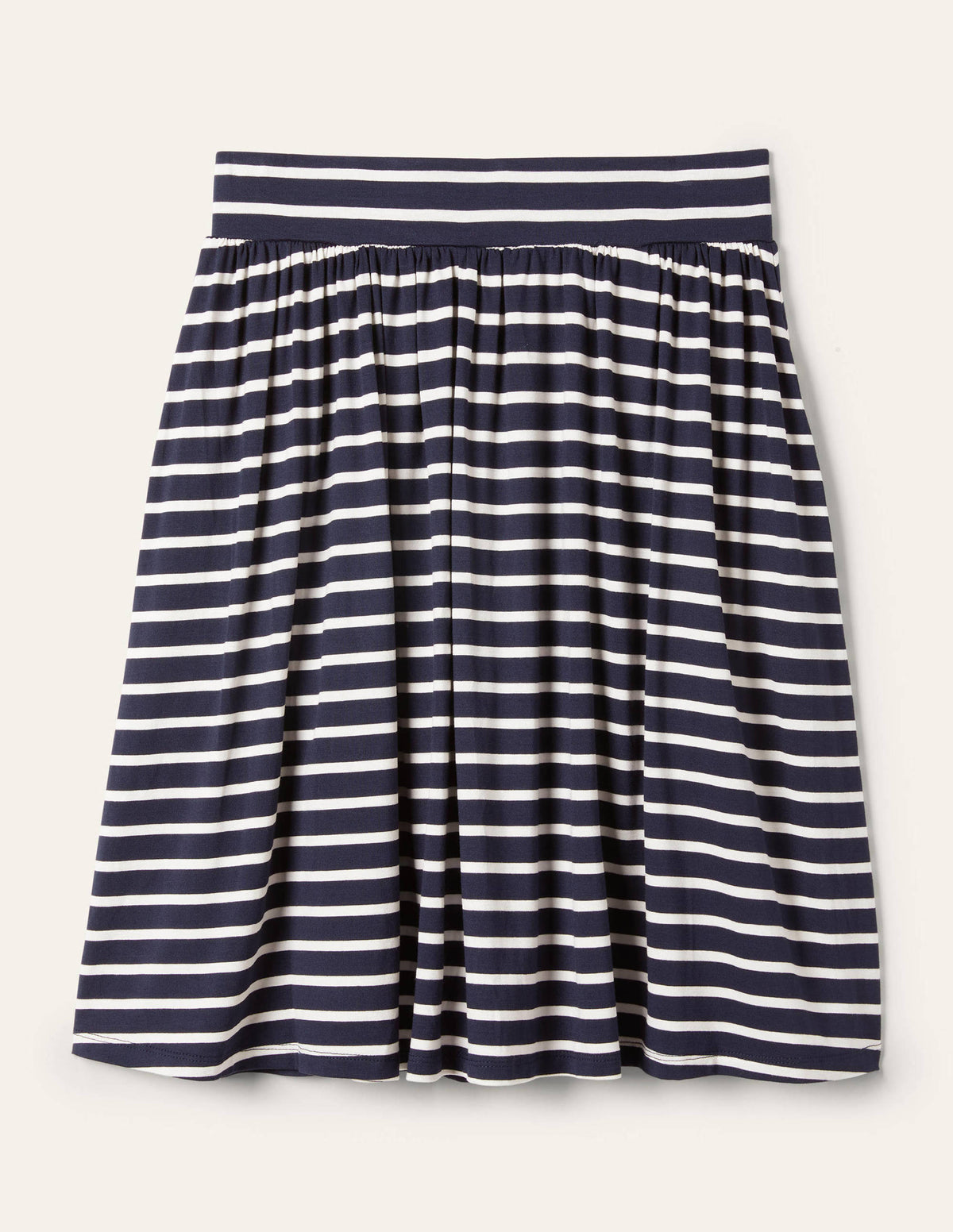 Minirock aus Jersey zum Hineinschlüpfen-Navy/Naturweiß, Gestreift-5