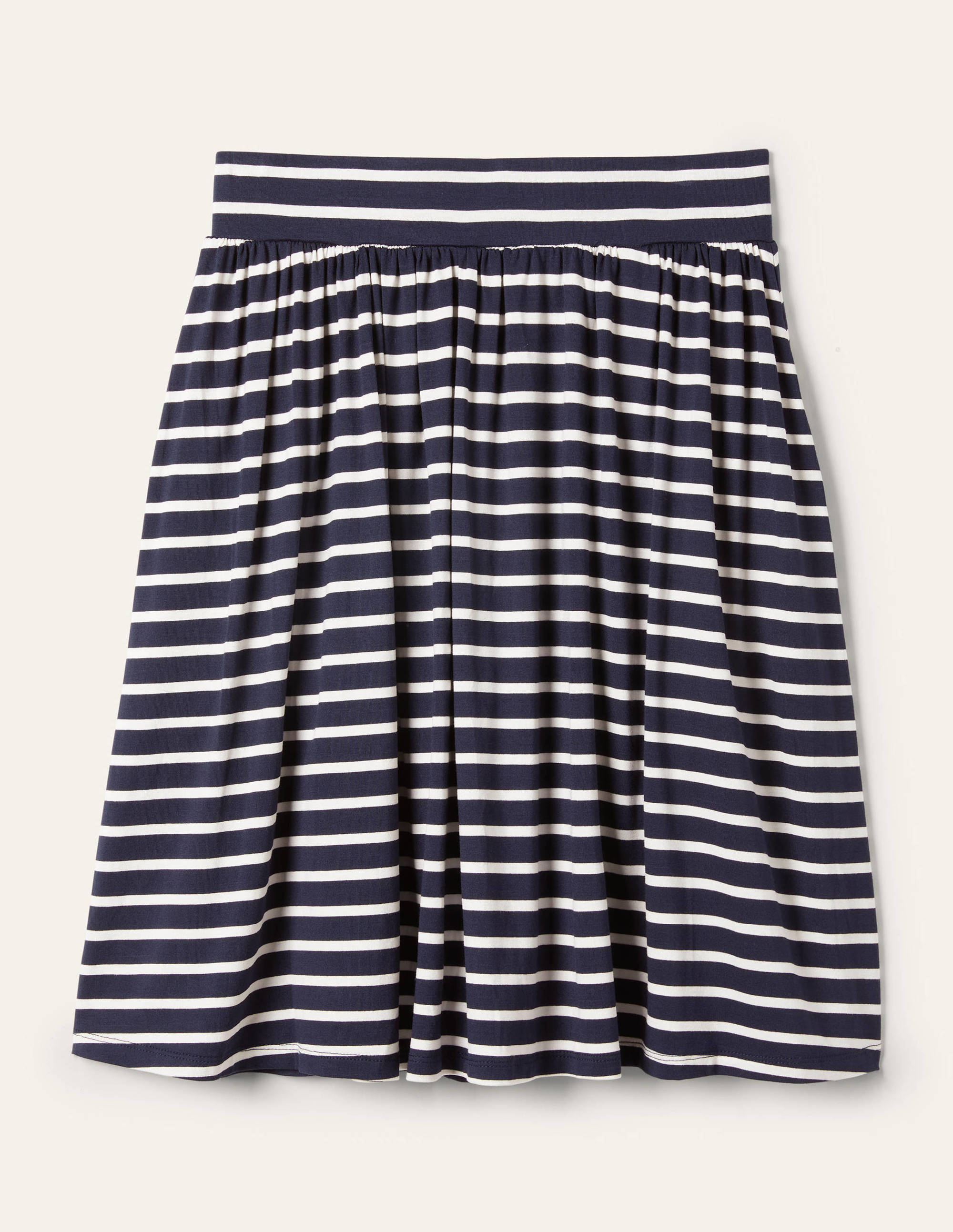 Minirock aus Jersey zum Hineinschlüpfen-Navy/Naturweiß, Gestreift - Image 5