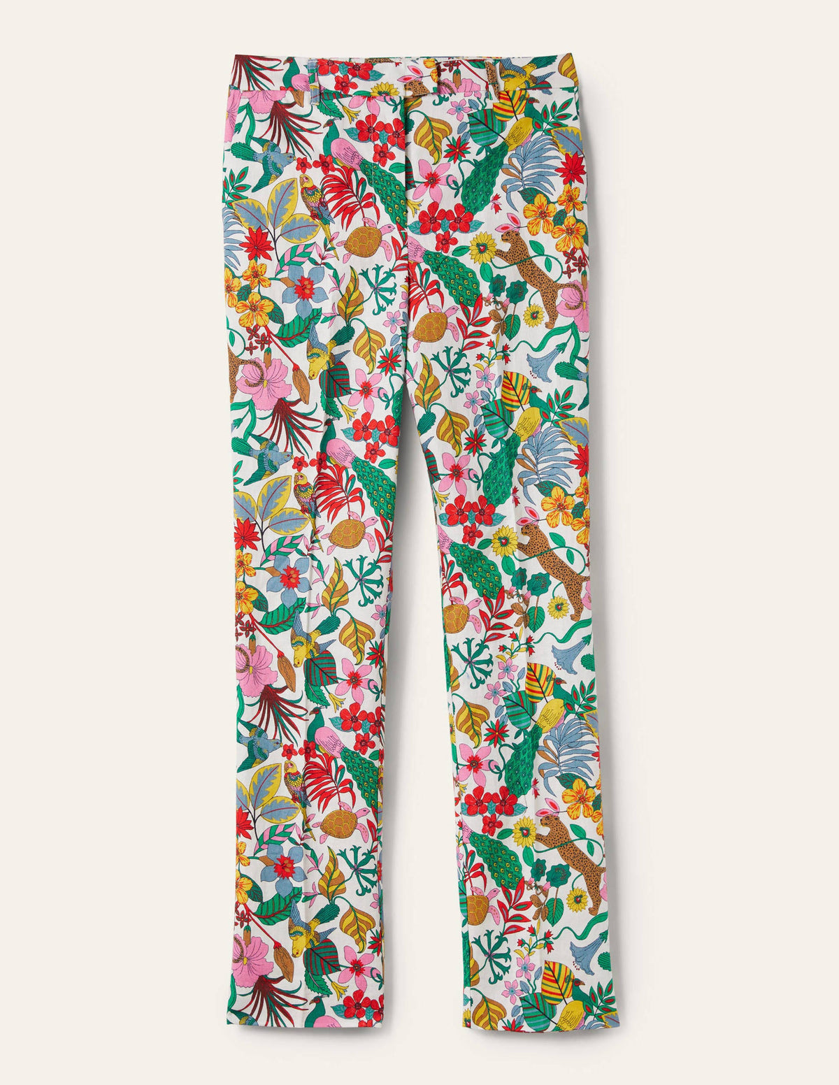 Pantalon ajusté Thea en lin-Multi, motif Exotic Paradise - Image 10