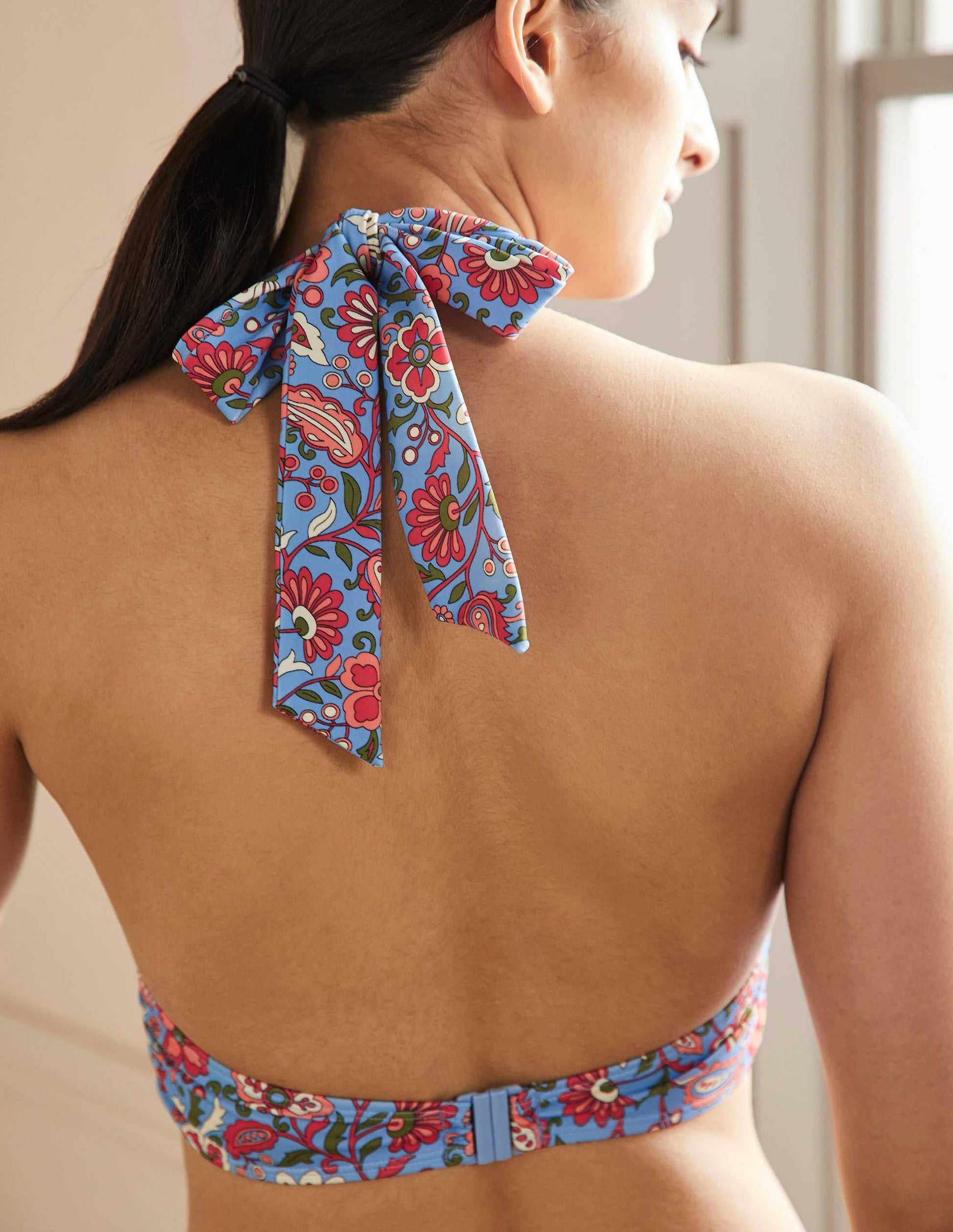 Levanzo Neckholder-Bikinioberteil-Graublau, Orientalisches Paradies-3