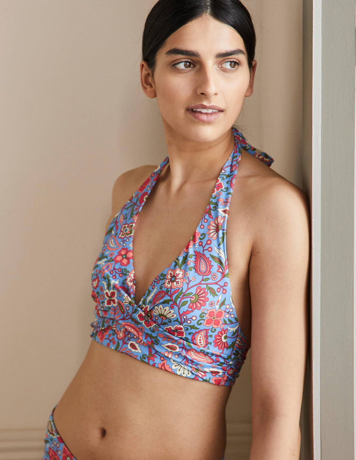 Levanzo Neckholder-Bikinioberteil-Graublau, Orientalisches Paradies-4