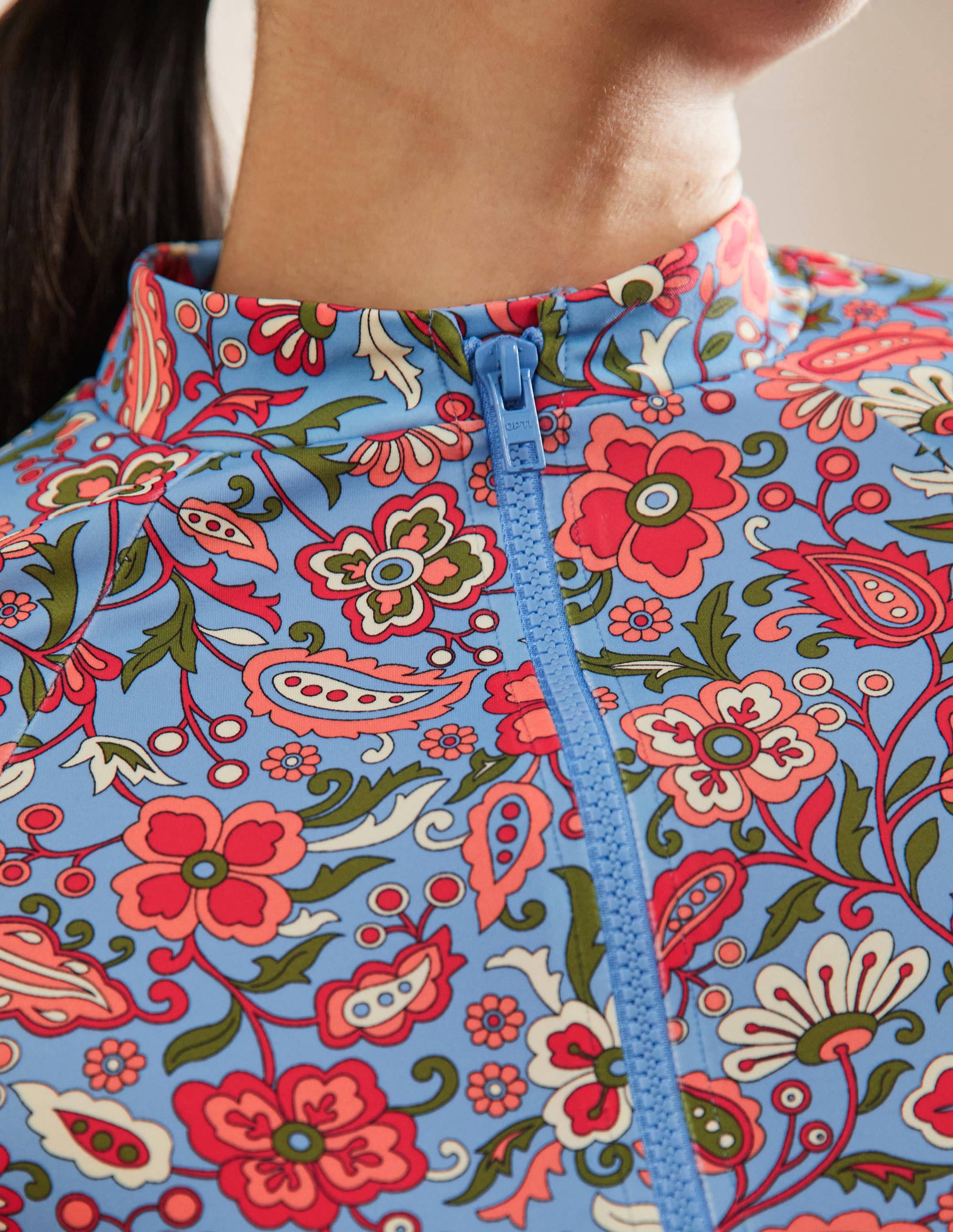Badeshirt mit 3/4-Ärmeln-Graublau, Orientalisches Paradies - Image 2