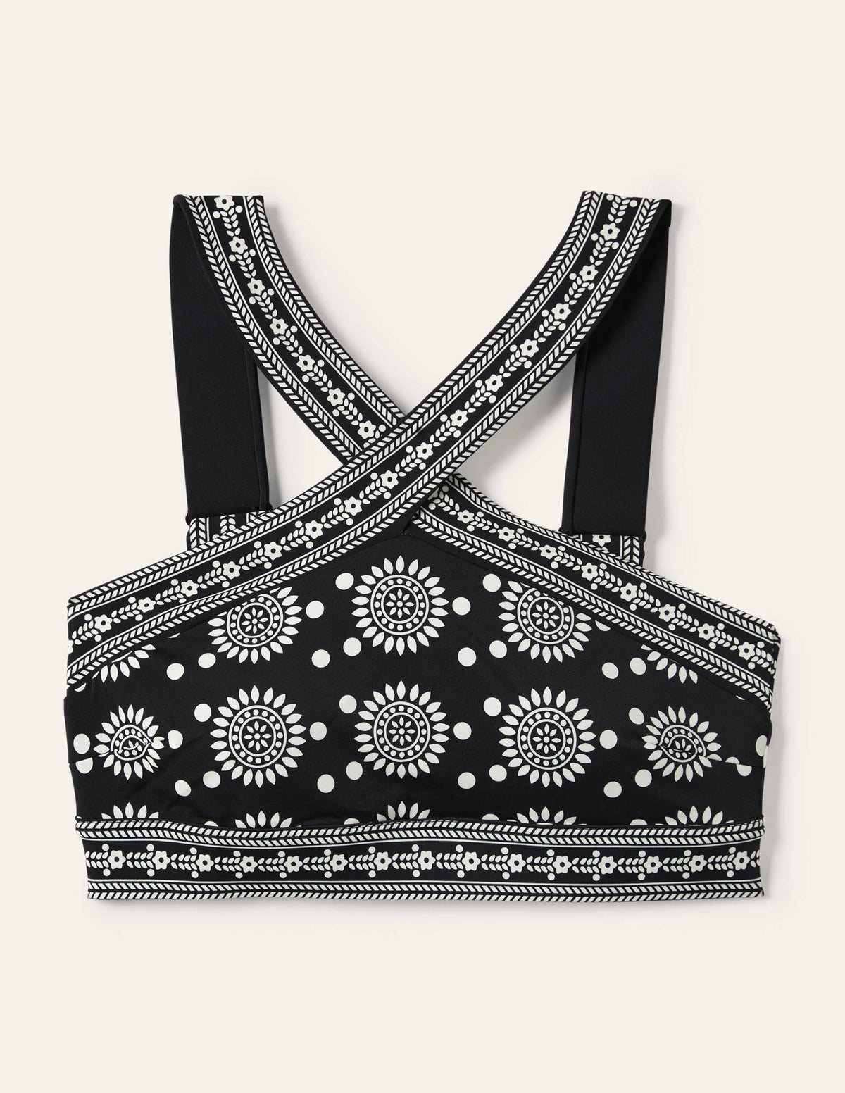 Positano Hotchpotch Bikini Top-Black, Sun Geo-5