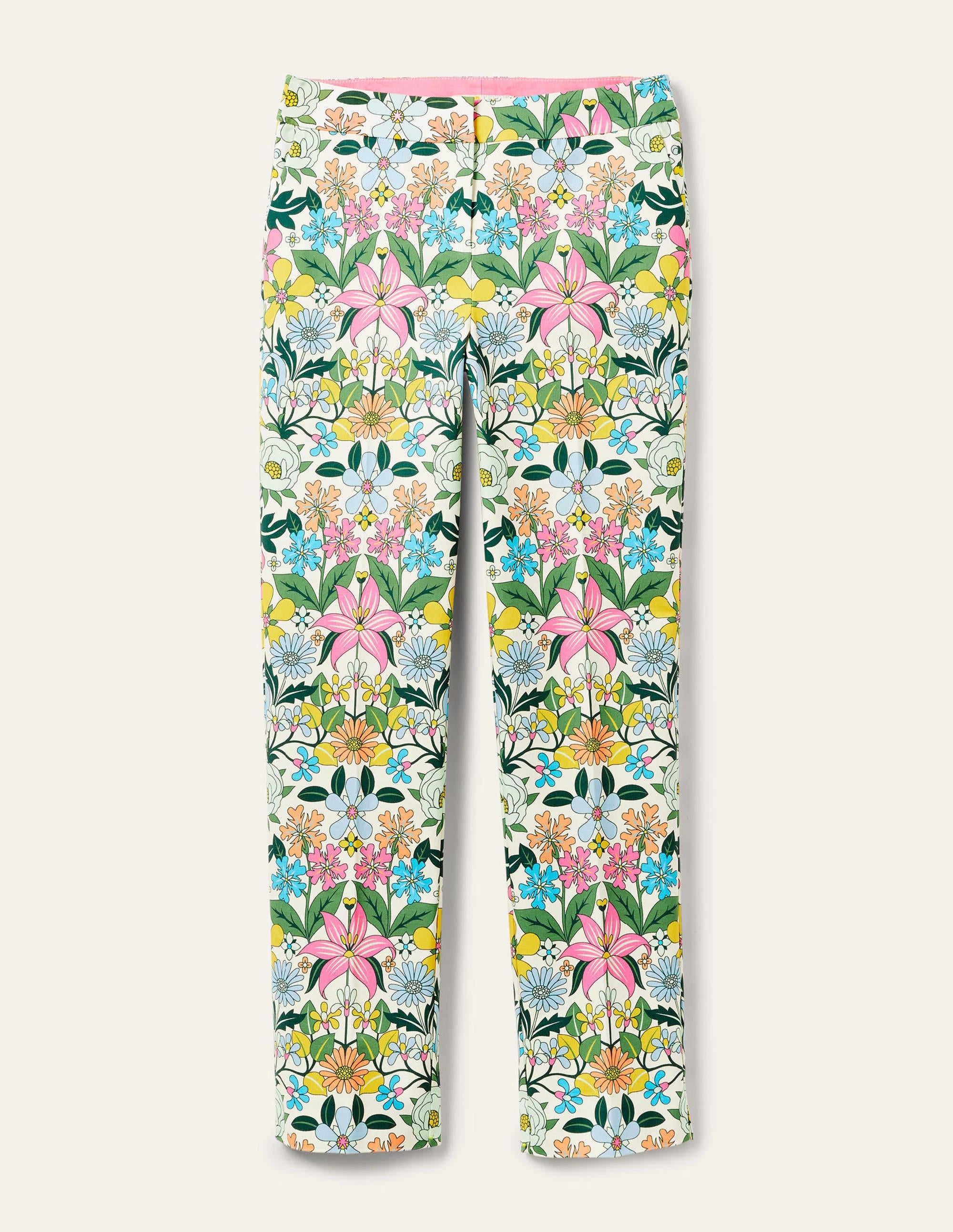 Richmond 7/8 Trouser-Ivory, Botanical Terrace - Image 5