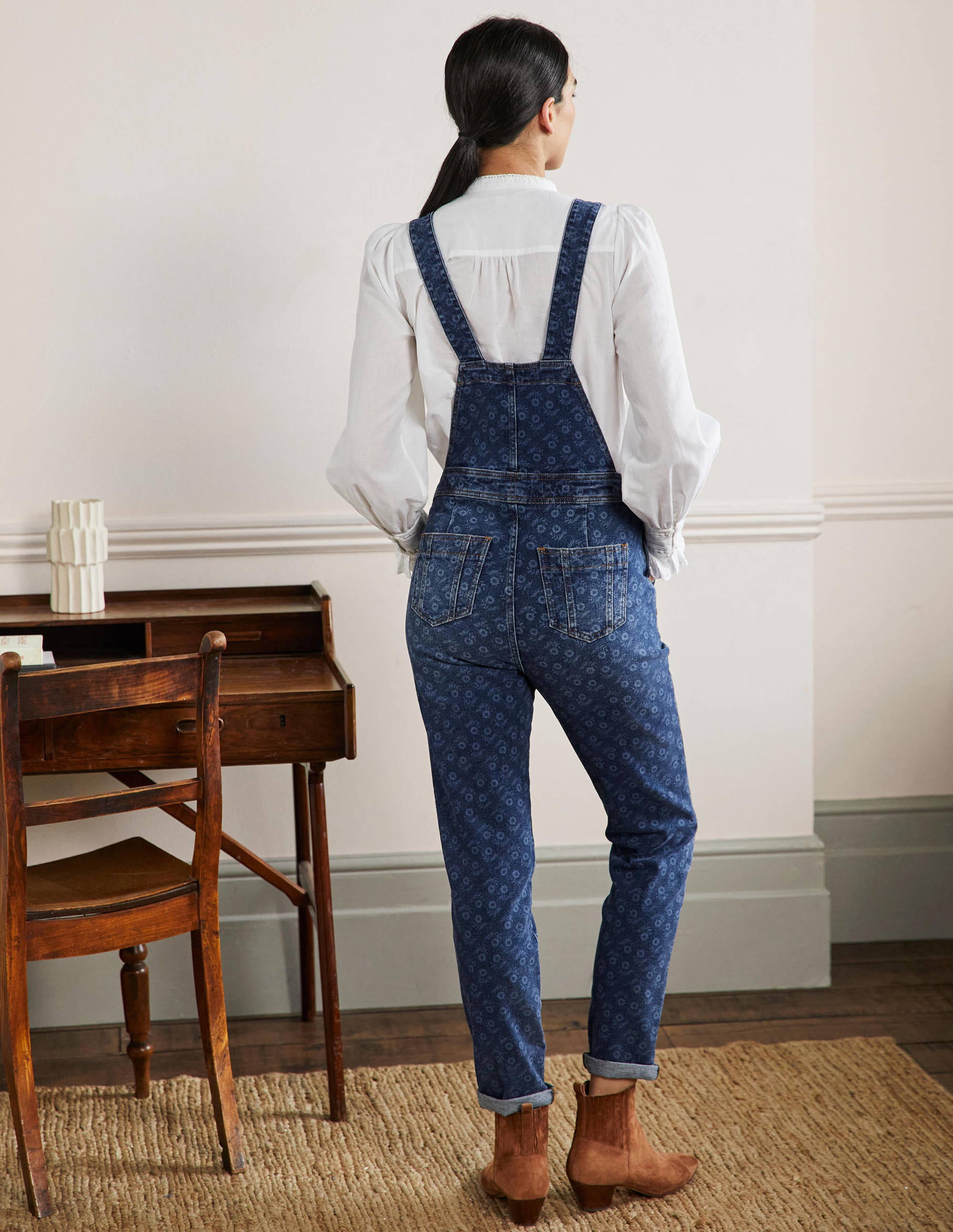 Girlfriend-Latzhose-Mid Vintage, Loose Sprig - Image 3