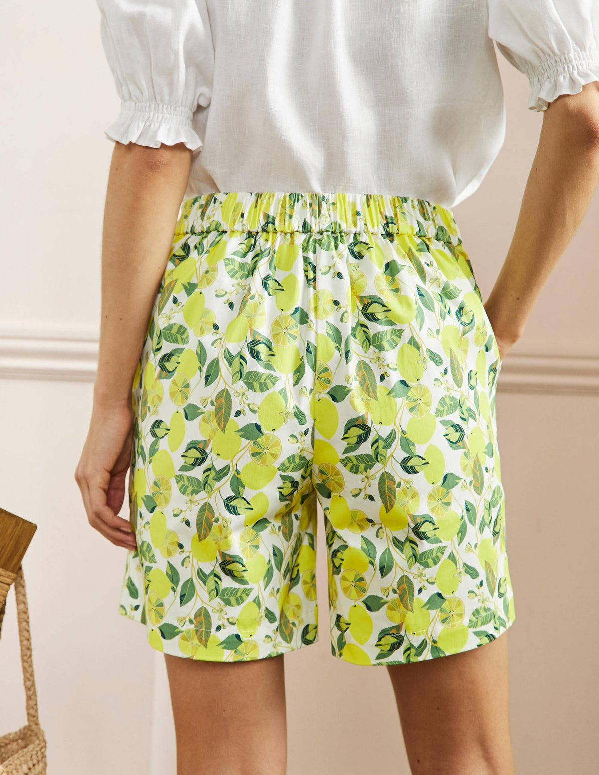 Danby Shorts zum Hineinschlüpfen-Naturweiß, Zitronenranke - Image 3