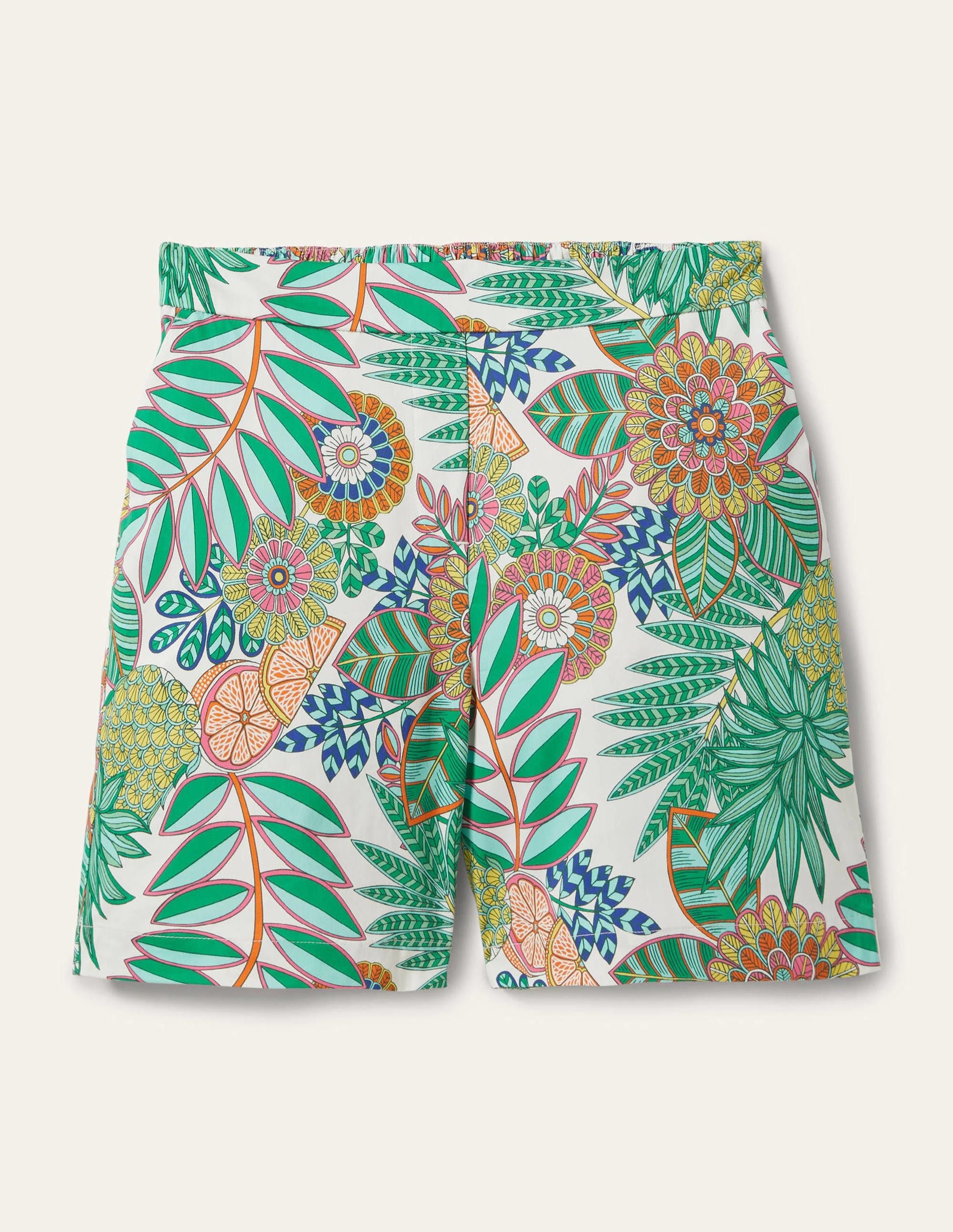 Short Danby à enfiler-Ivoire, motif Pineapple Bloom-5