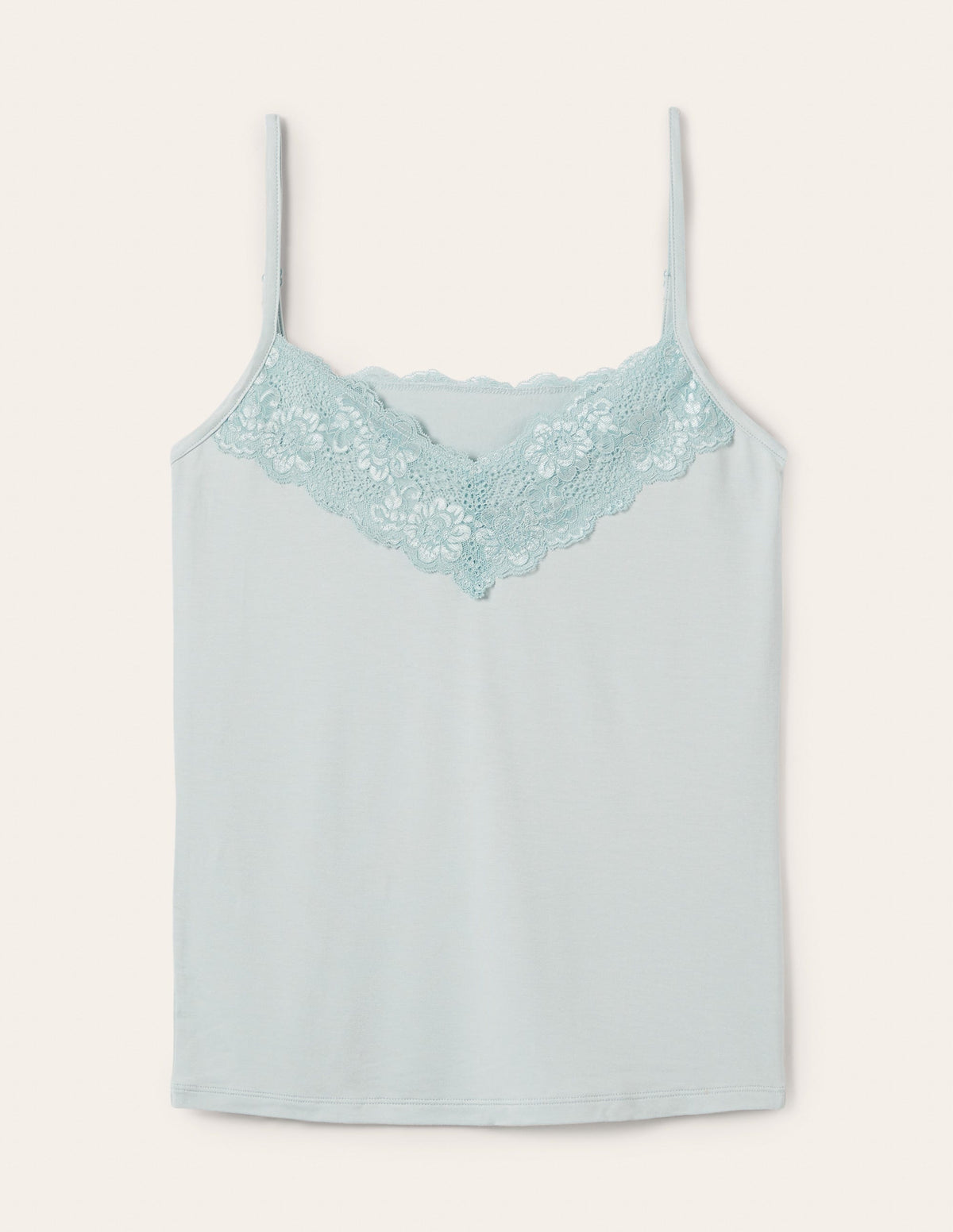 Trägerhemd mit Spitze-Morgendämmerungsblau-5