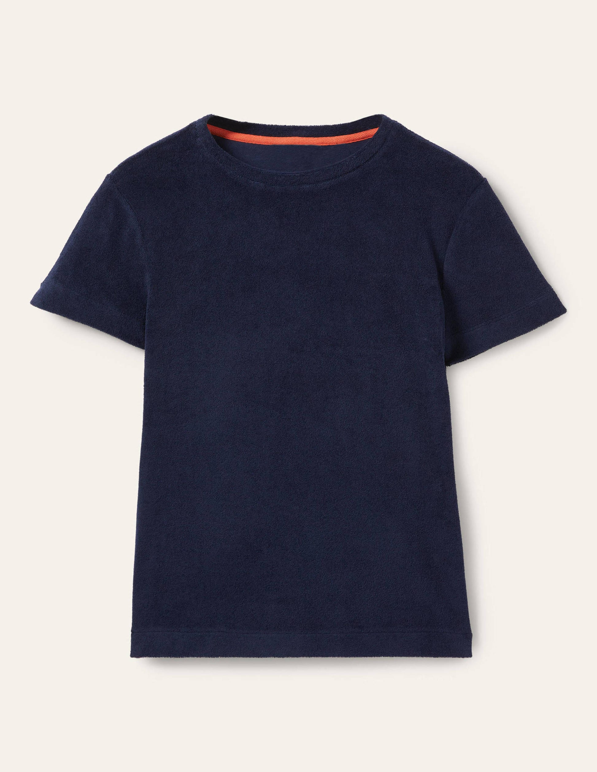 Top col rond Erica en éponge-Bleu marine-5
