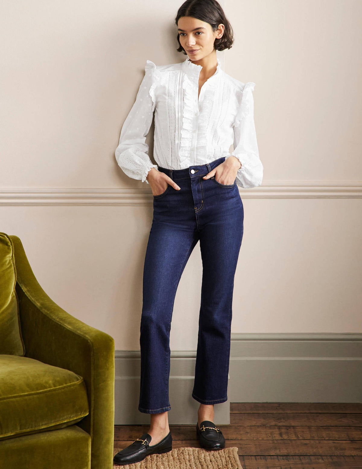 Chemise Iris avec broderie anglaise-Blanc-4