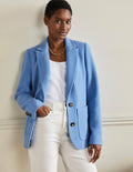 Bella Strukturierter Blazer aus Wolle-Traube/Hyazinthe