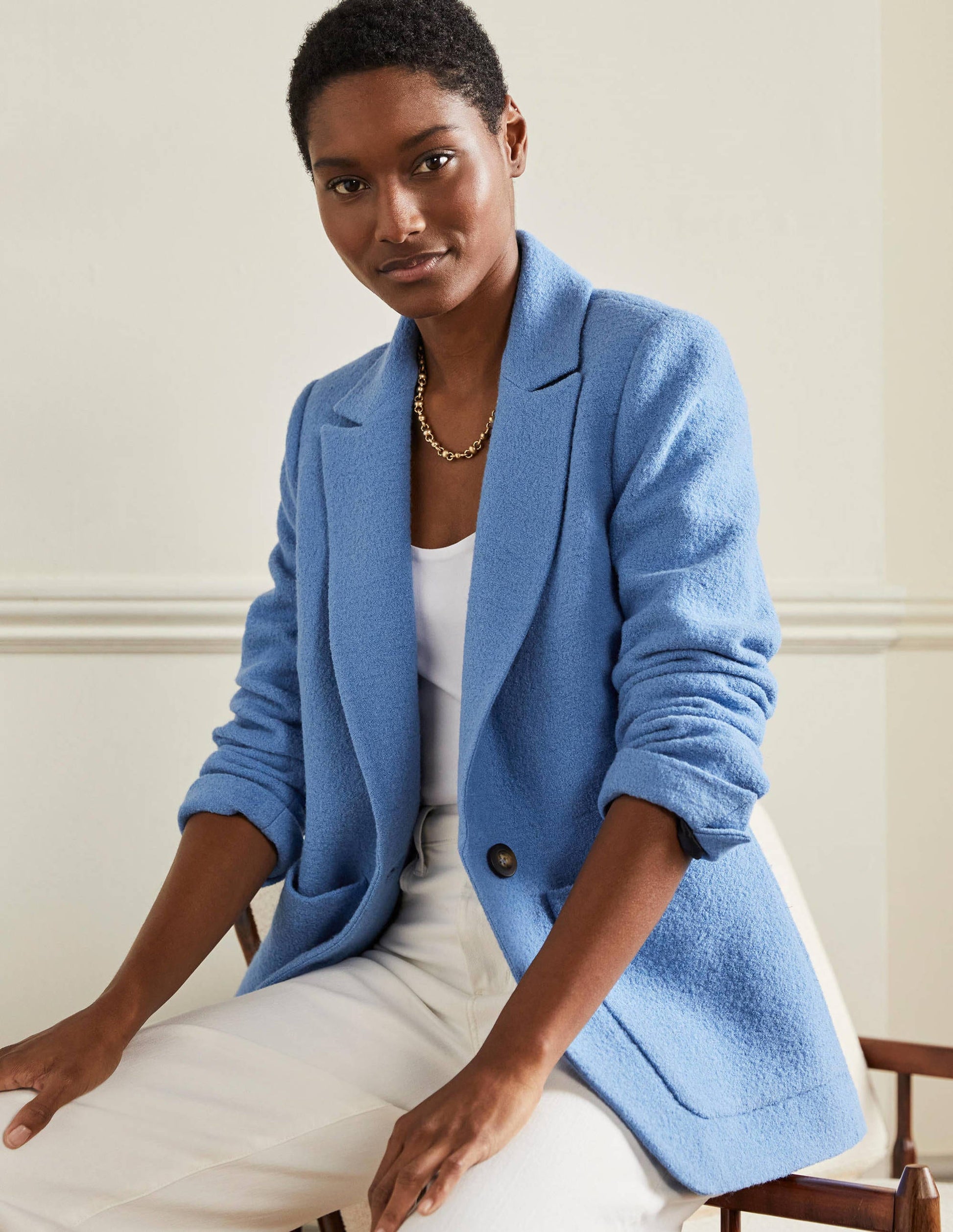 Bella Strukturierter Blazer aus Wolle-Traube/Hyazinthe-4