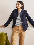Patch Pocket Chore Jacket-Navy