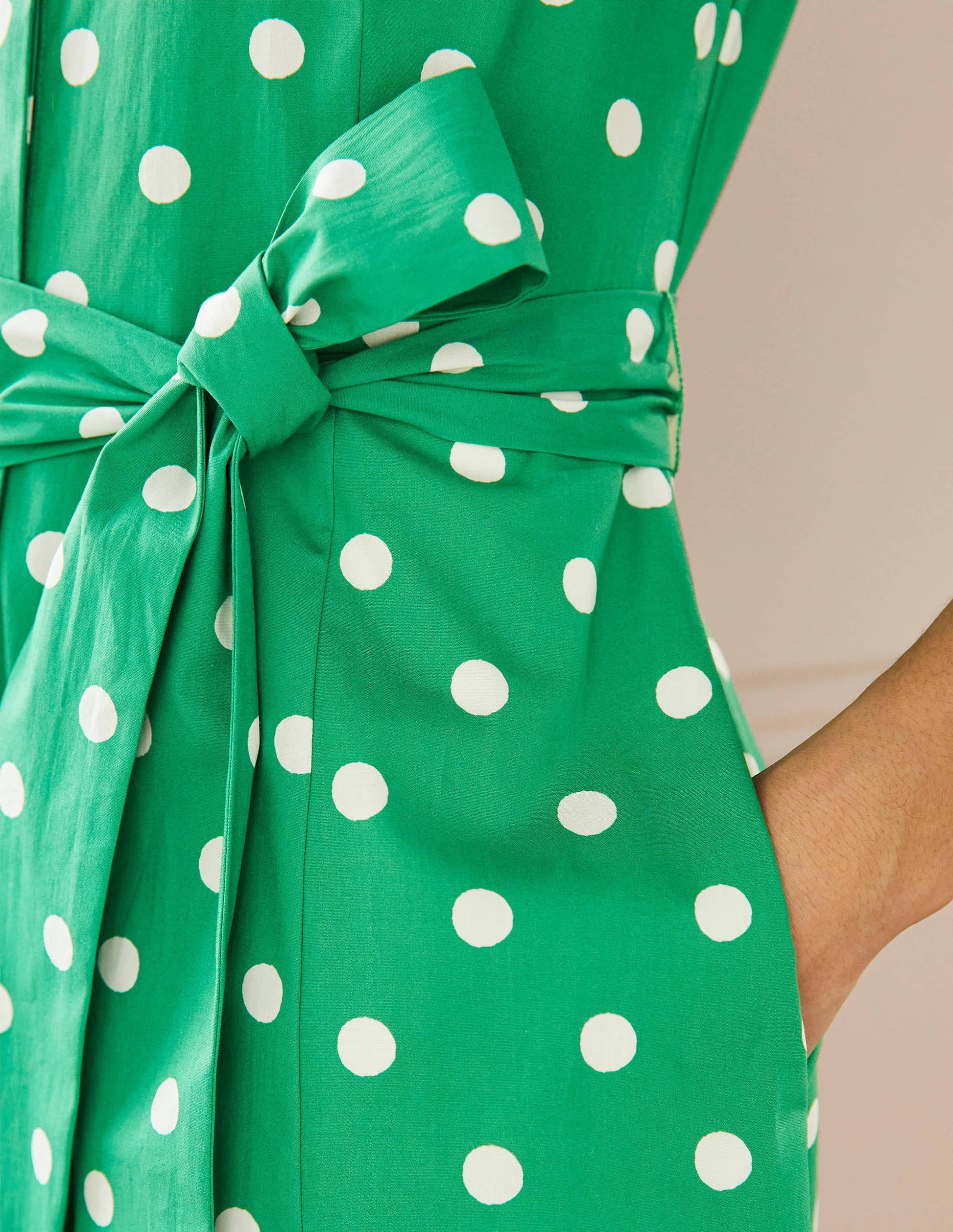 Rowena Hemdblusenkleid-Grün, Regelmäßige Tupfen-2
