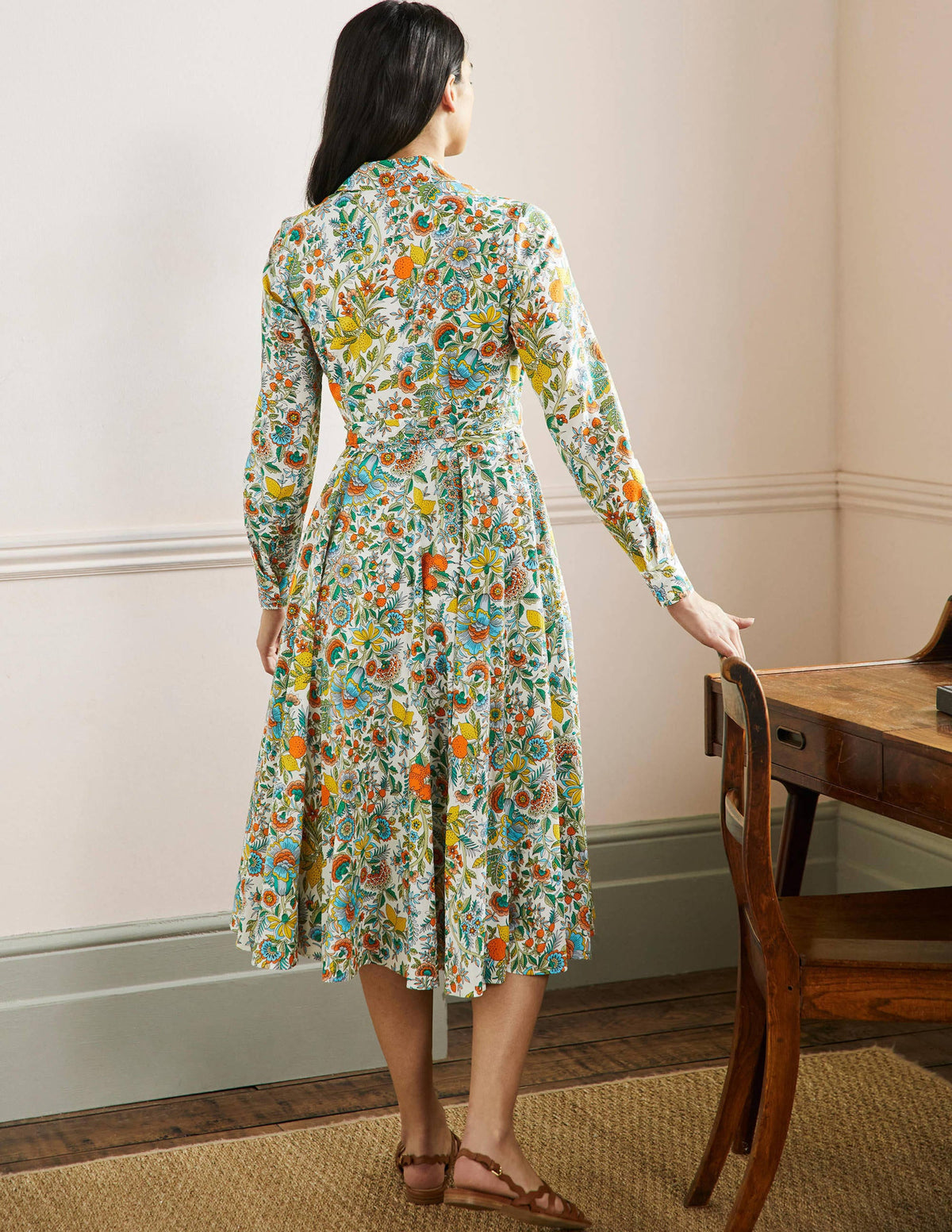 Robe-chemise midi Kitty-Ivoire, citron pétillant - Image 3