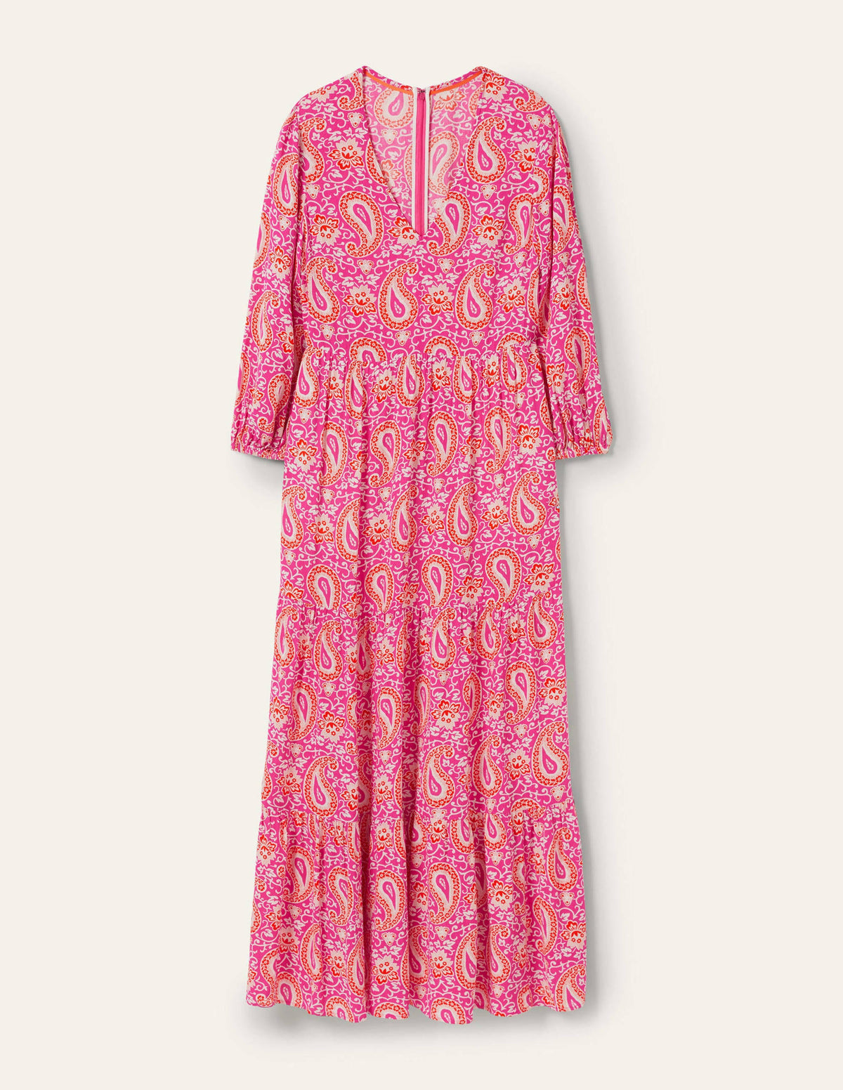 Blouson Sleeve Maxi Dress-Pop Pansy, Enchanting Paisley-5