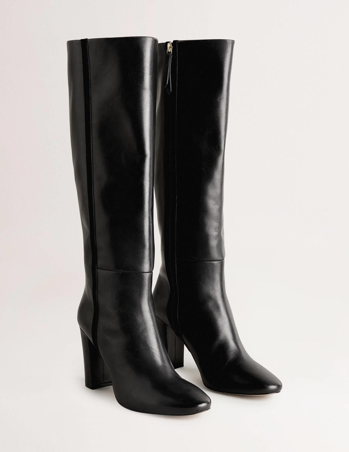 Kniehohe Lederstiefel-Schwarz - Image 2