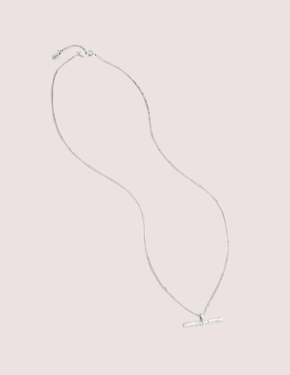 Collier à barre en T-Argenté-1