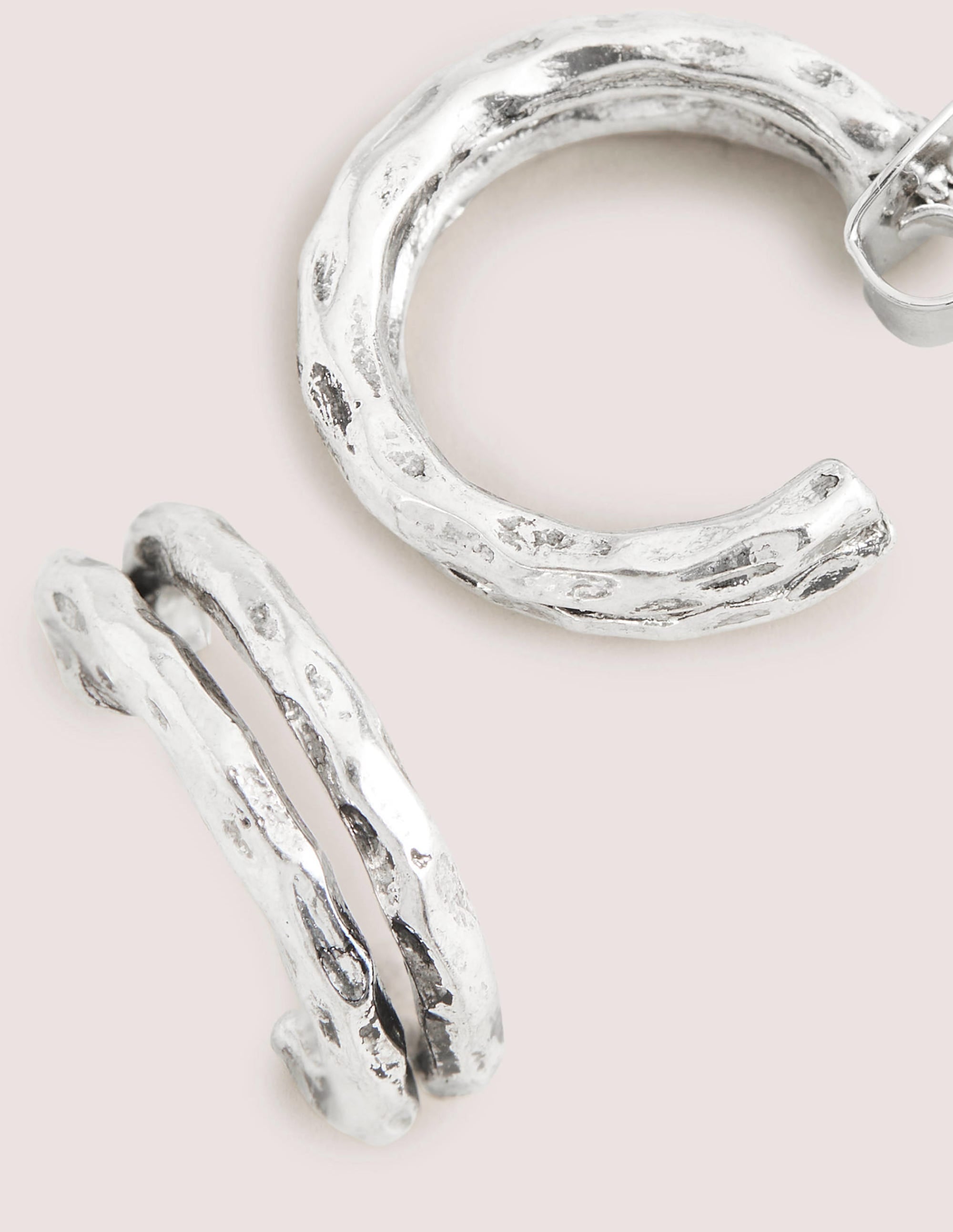 Kleine Doppel-Creolen-Silber - Image 3