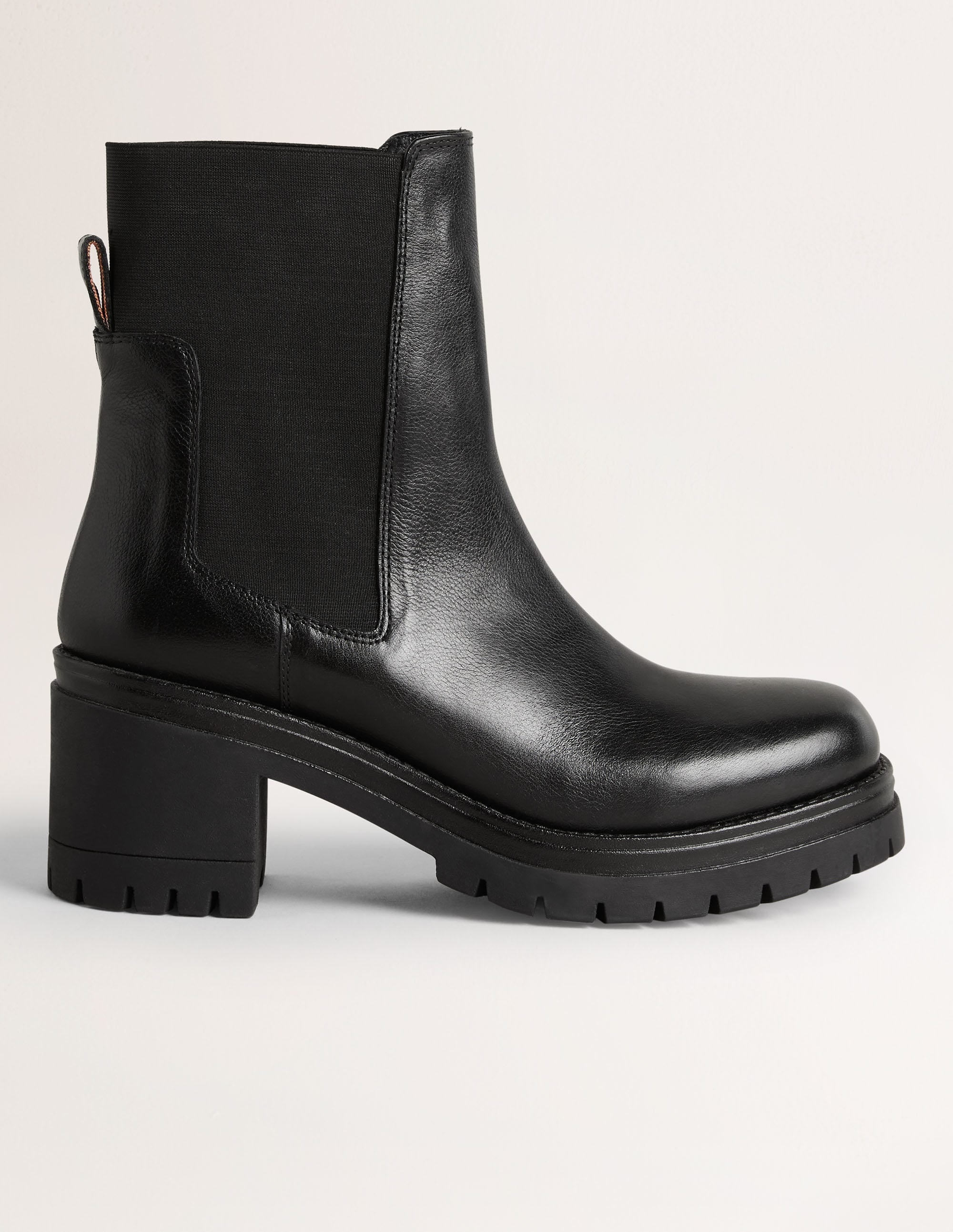 Chunky Heeled Chelsea Boots-Black - Image 1