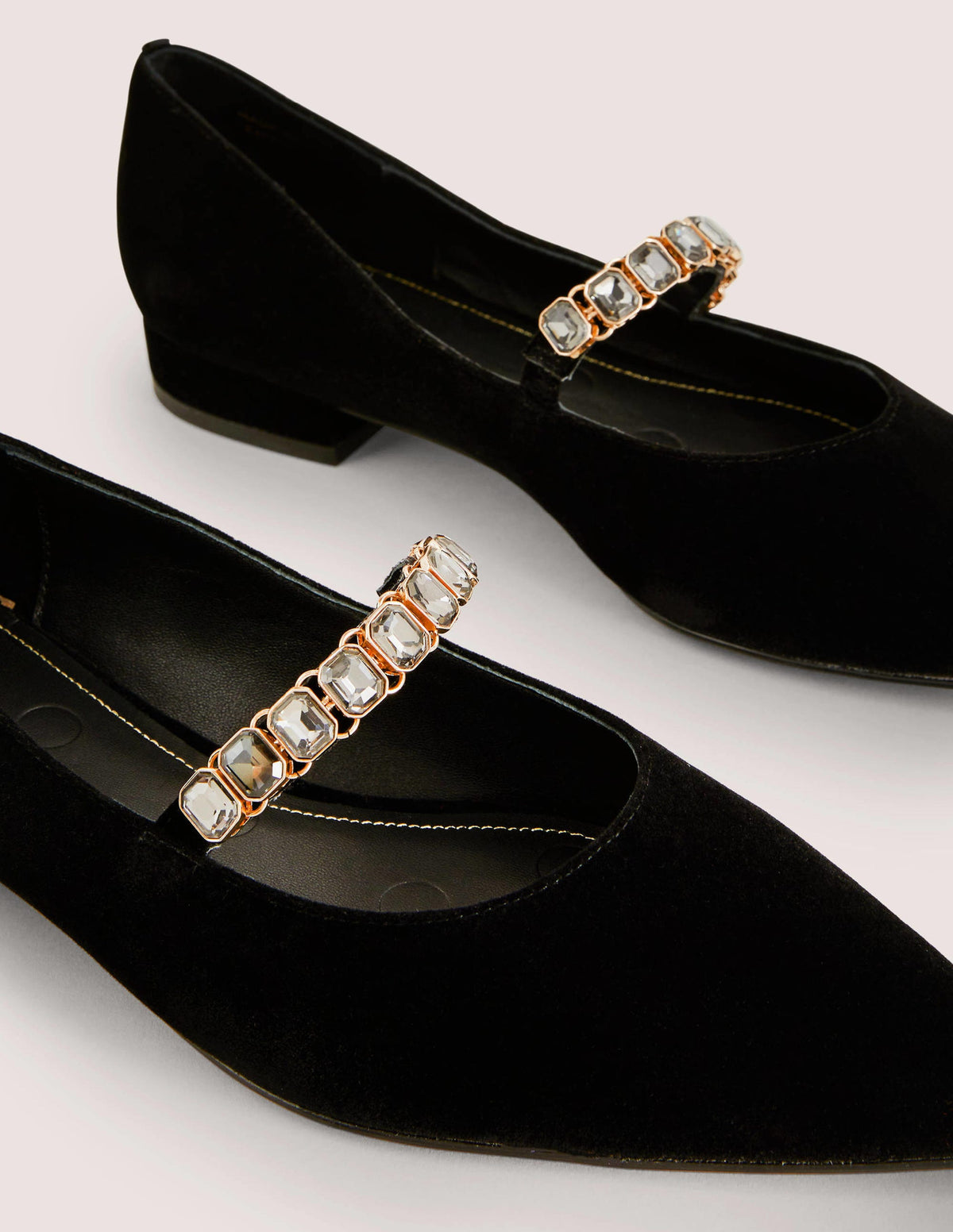 Spangenschuhe mit Kristallriemen-Schwarz - Image 3