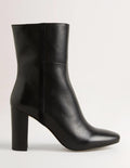 Leder-Stiefeletten-Schwarz