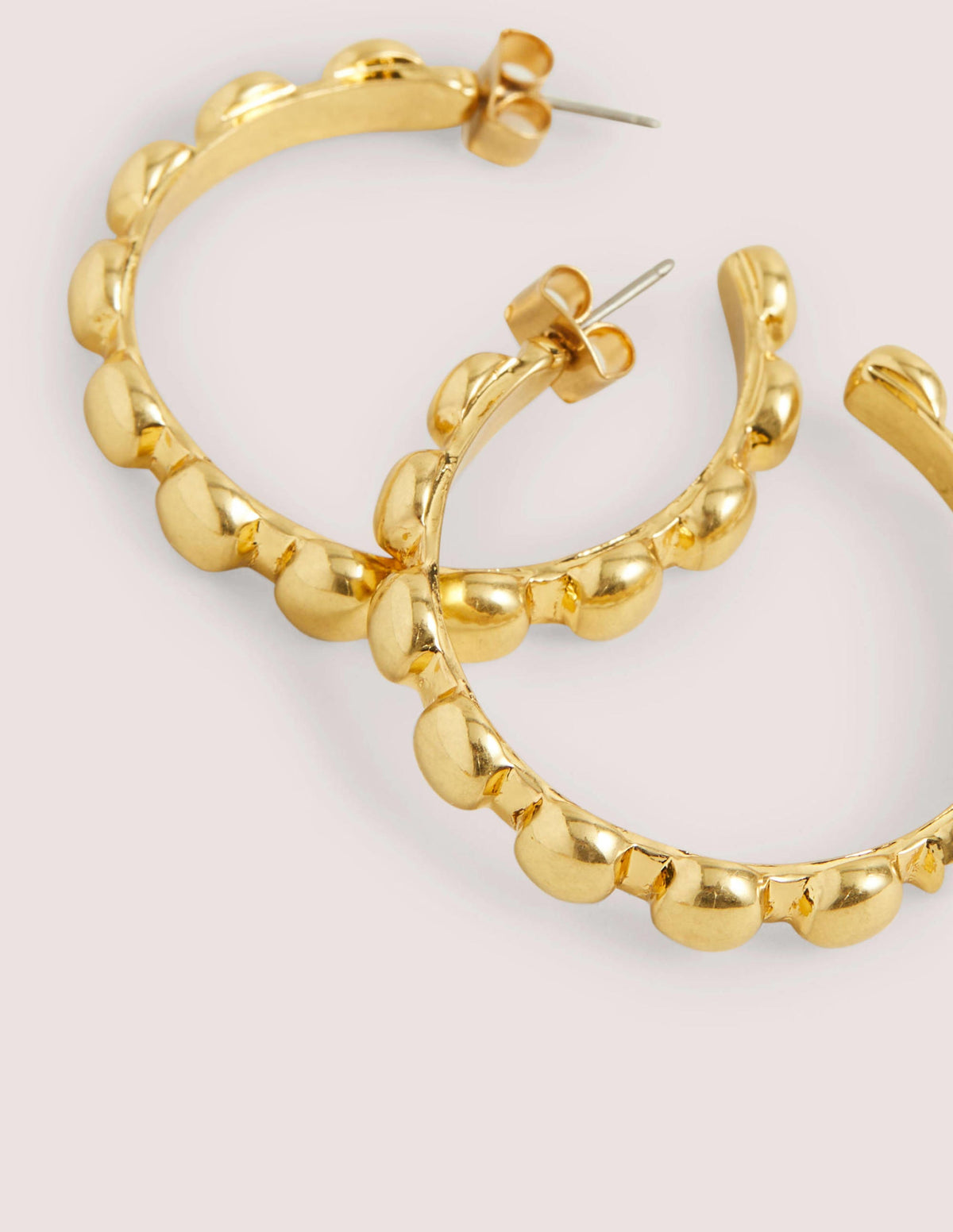 Creolen mit gewölbten Scheiben-Gold-2