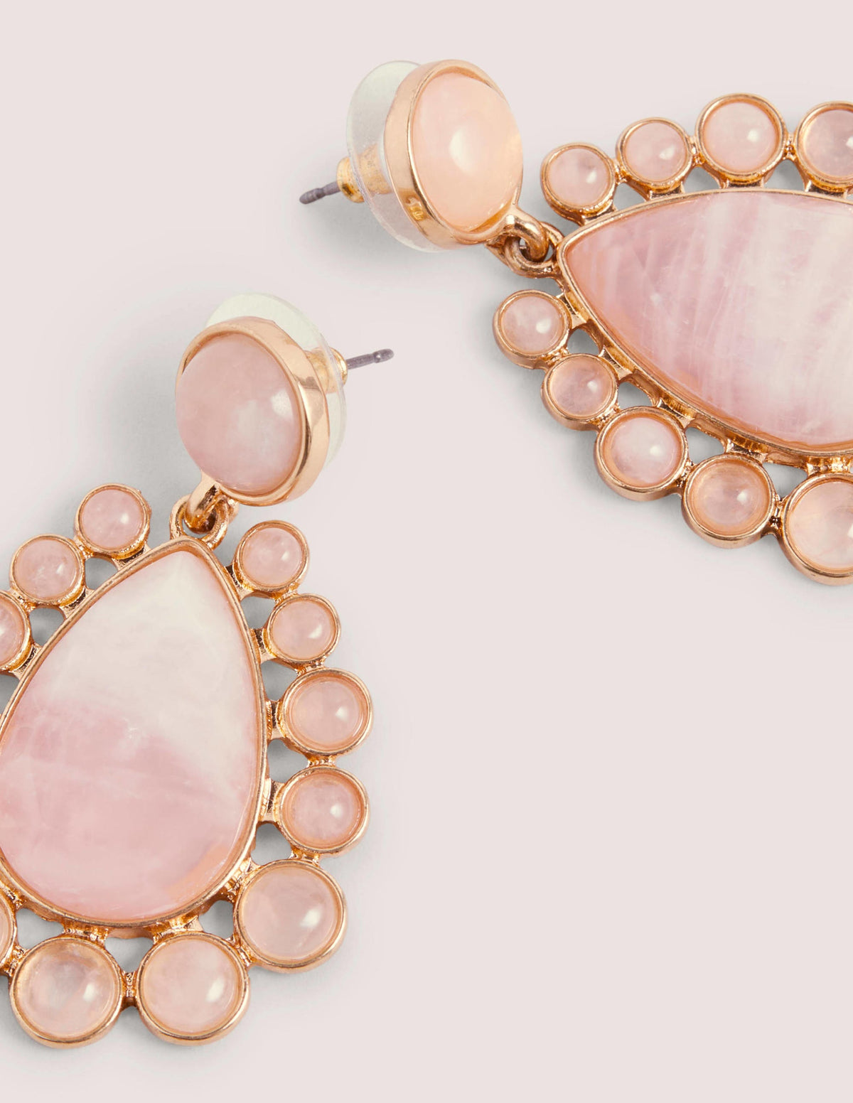 Semi-Precious Earrings-Rose Quartz-2