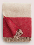 Wolldecke-Rot/Hellbeige