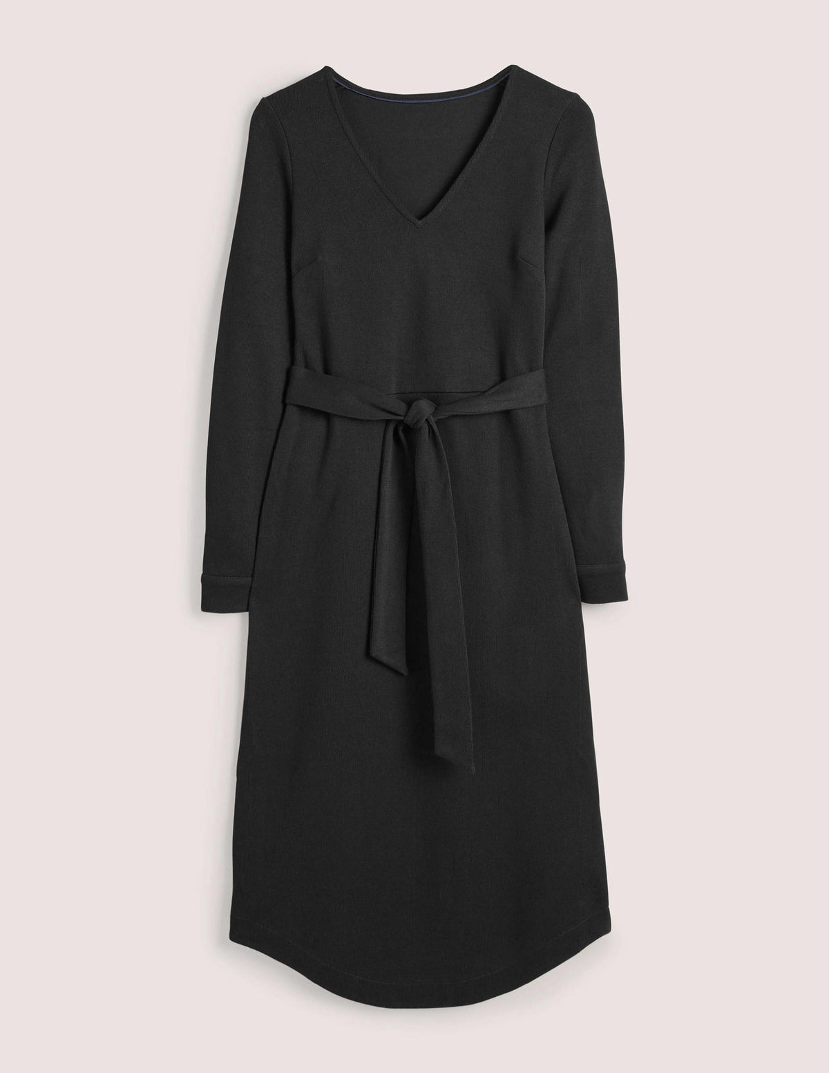 Robe colonne longueur midi en jersey-Noir-6