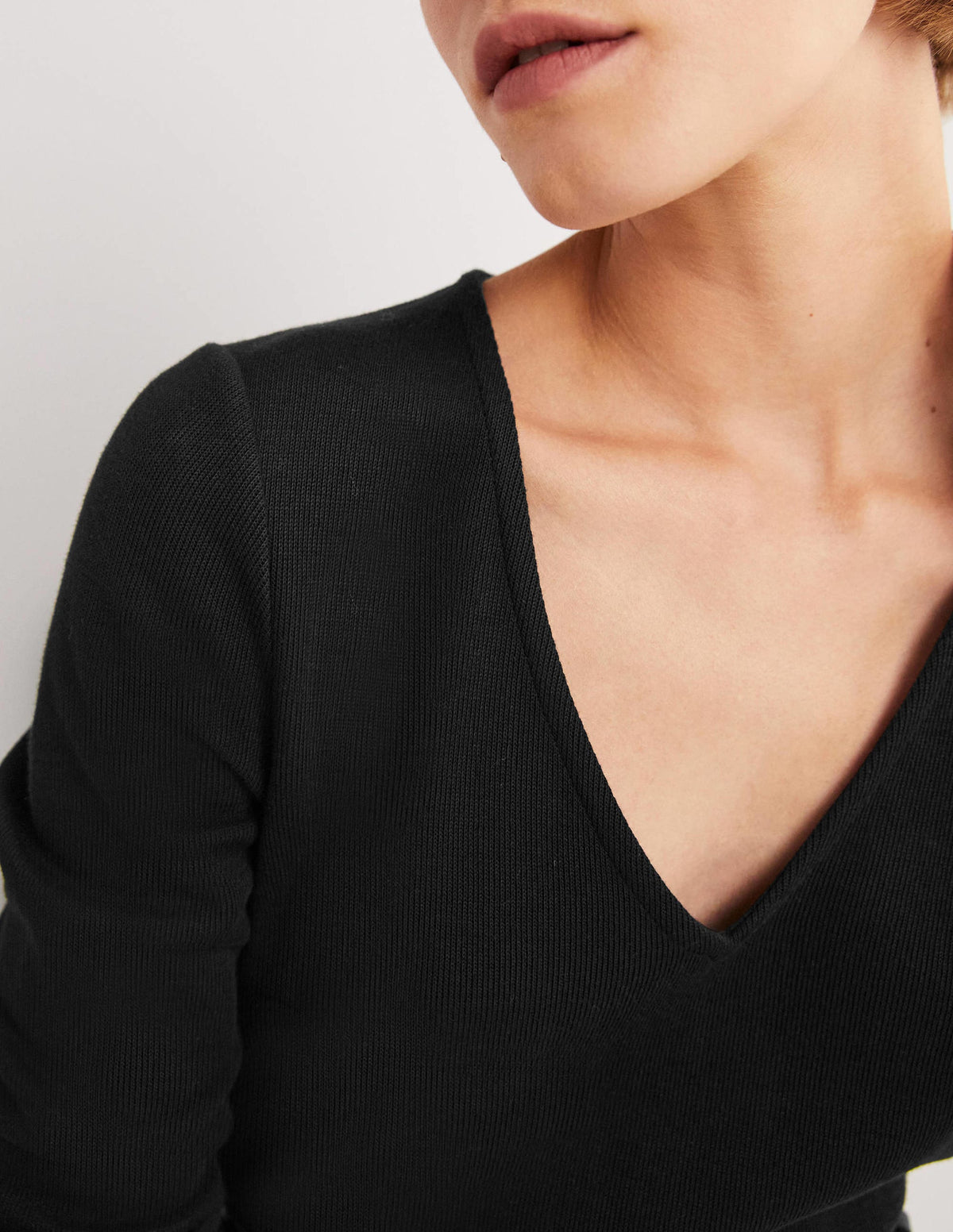Robe colonne longueur midi en jersey-Noir-2