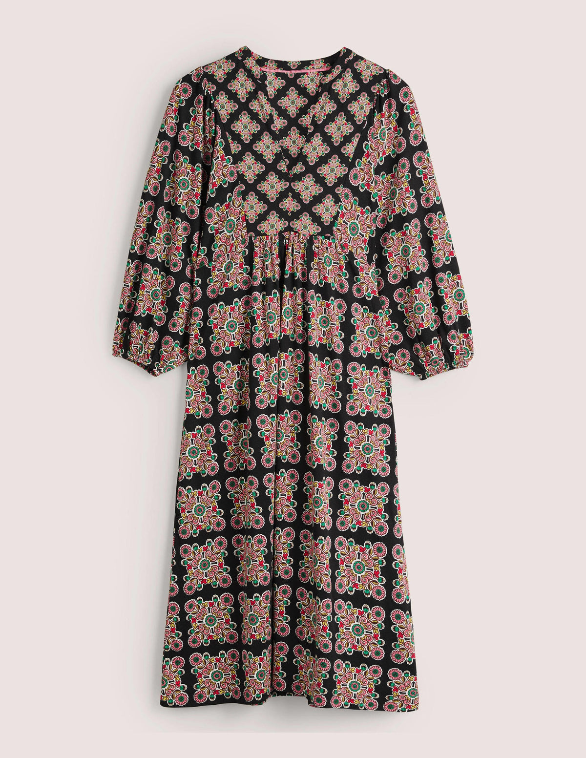 Robe midi en jersey-Multi, motif Daisy Illusion Tile-6