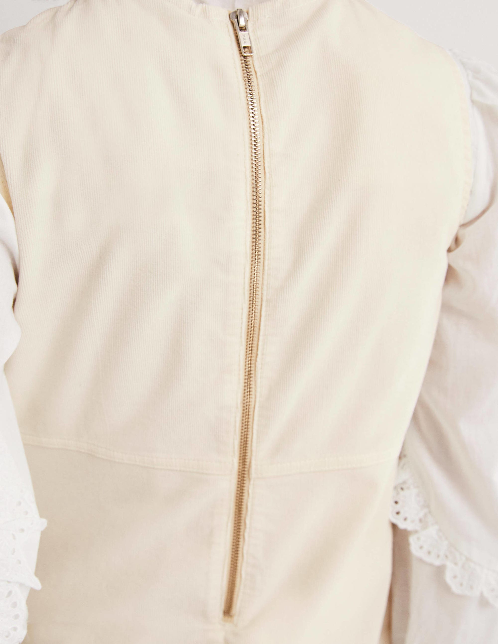 Evie Cord Shift Dress-Ecru - Image 2