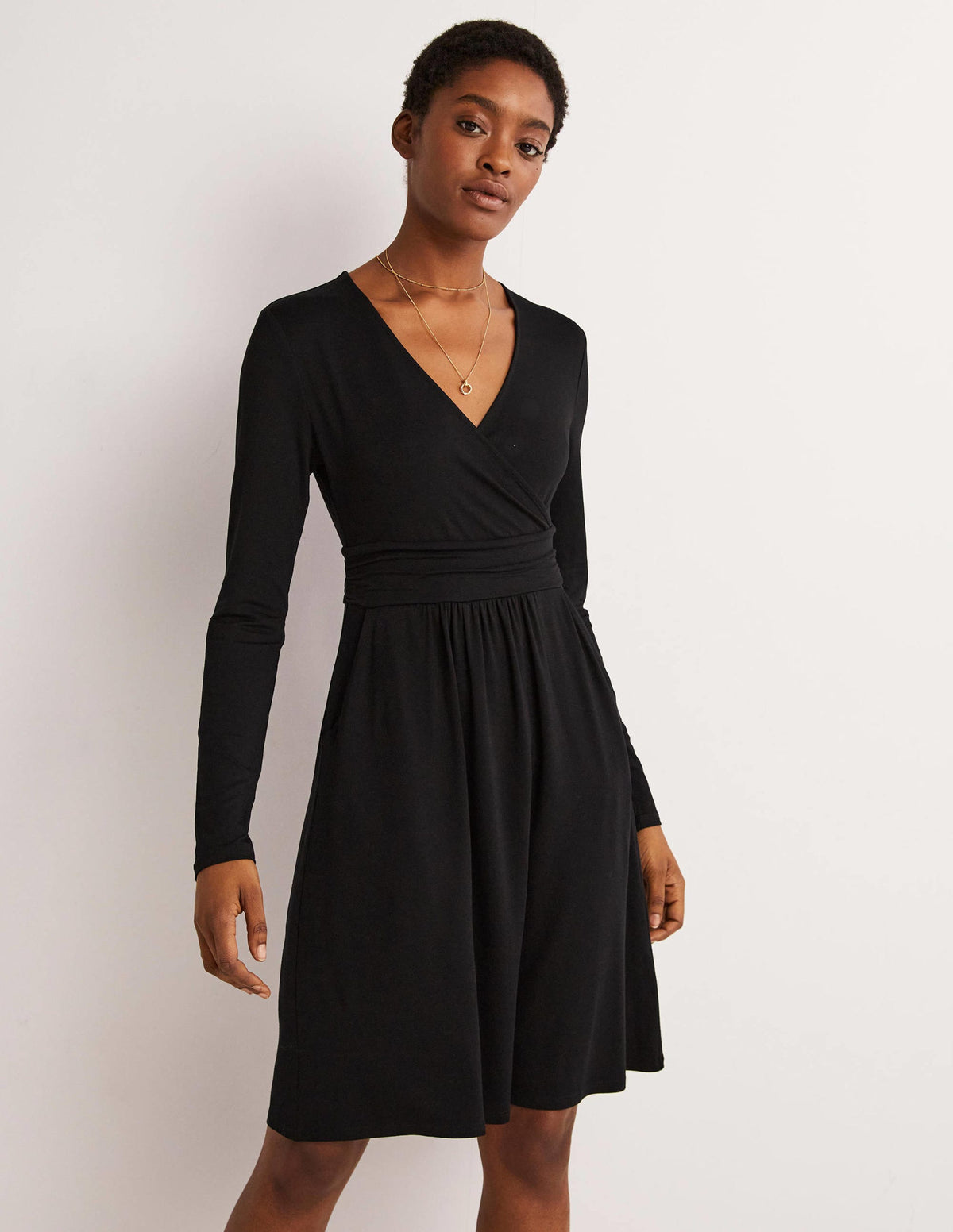 Layla Jerseykleid-Schwarz - Image 4