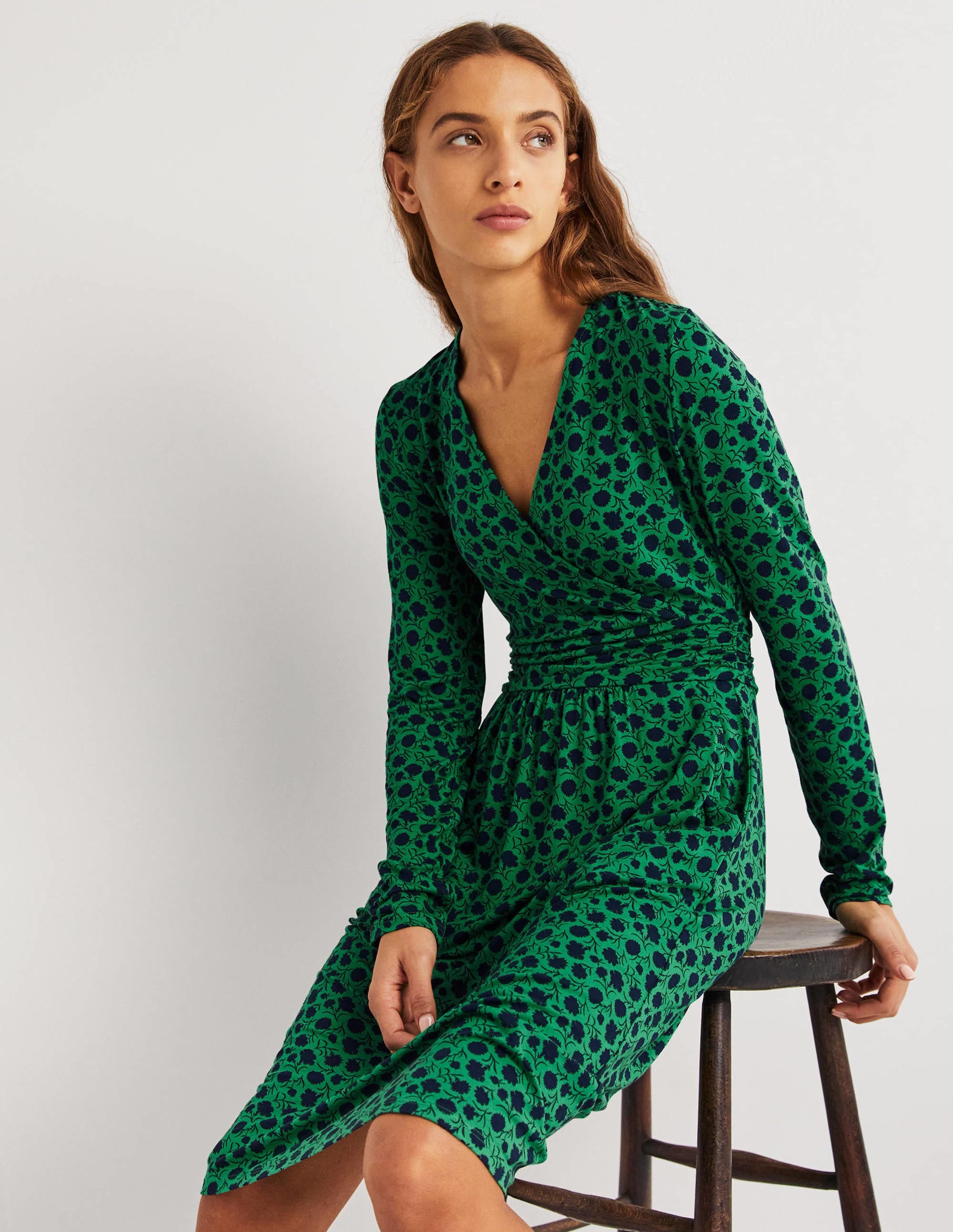 Layla Jerseykleid-Baumgrün, Knospen mit Blättern - Image 4