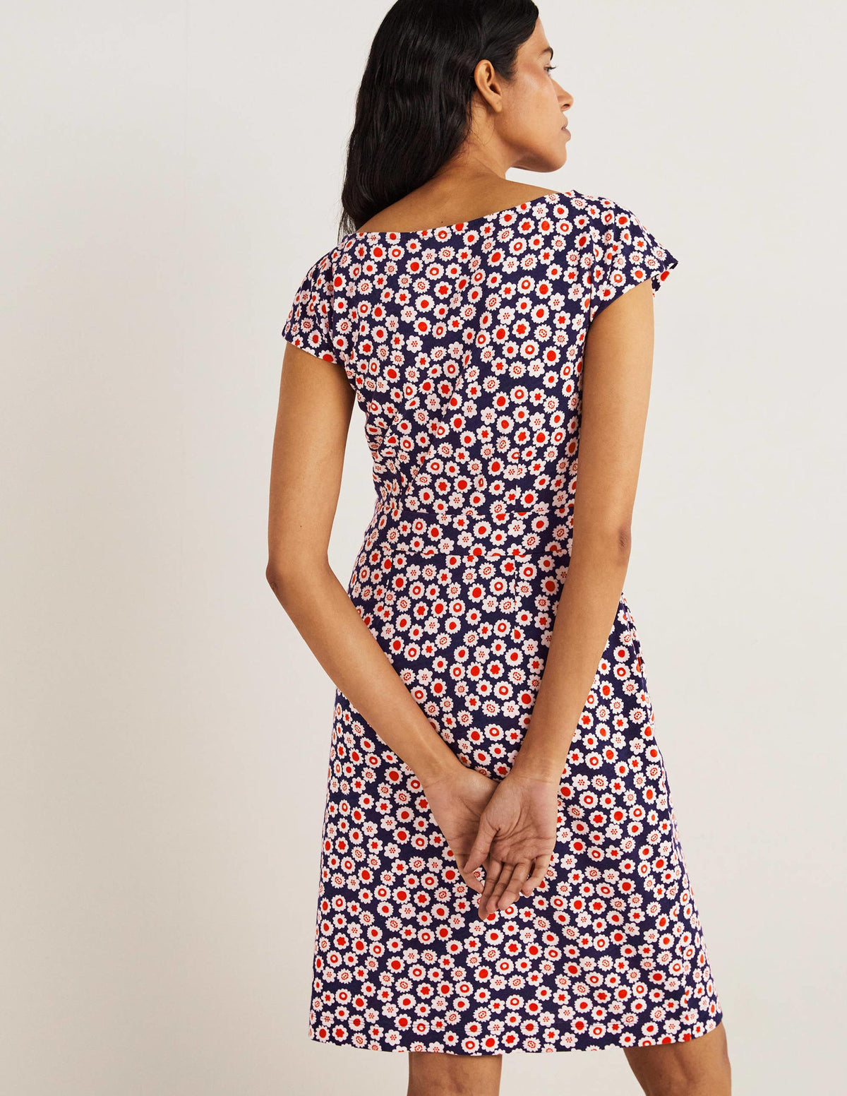 Florrie Jersey Dress-French Navy, Ditsy Swirl-3