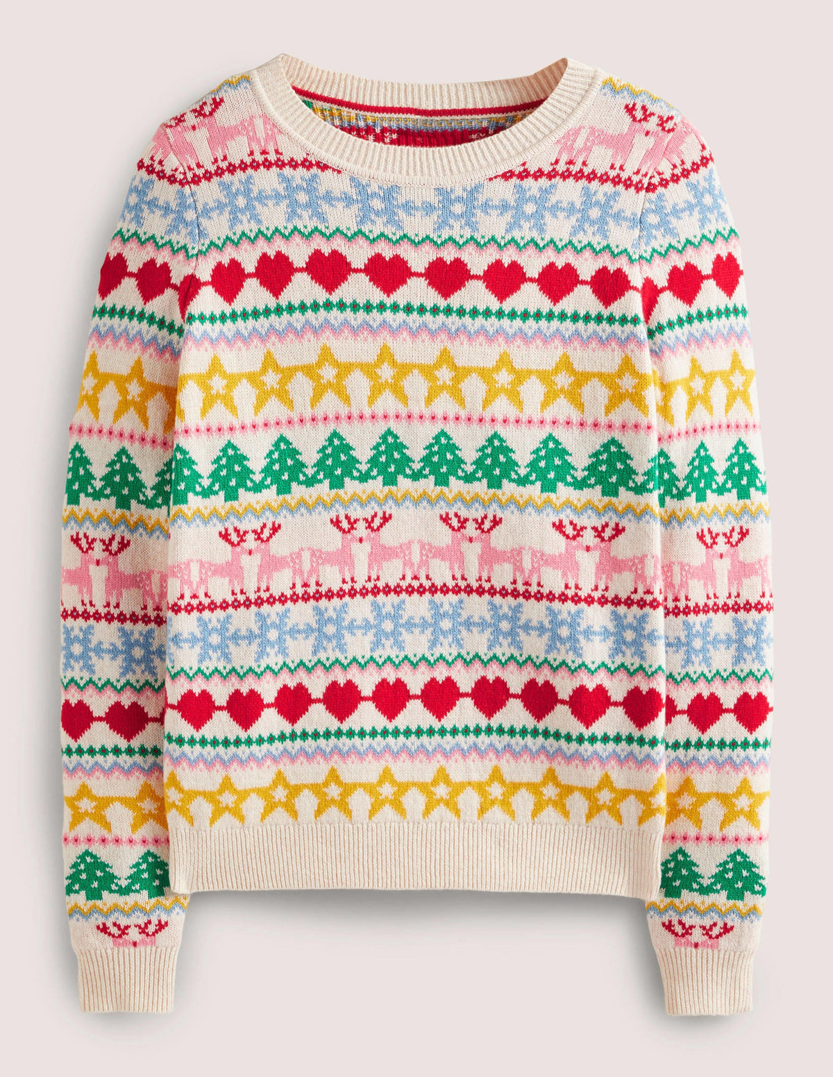Festive Fair Isle Christmas Jumper-Bunt, Weihnachtliches Fair-Isle-Muster - Image 8