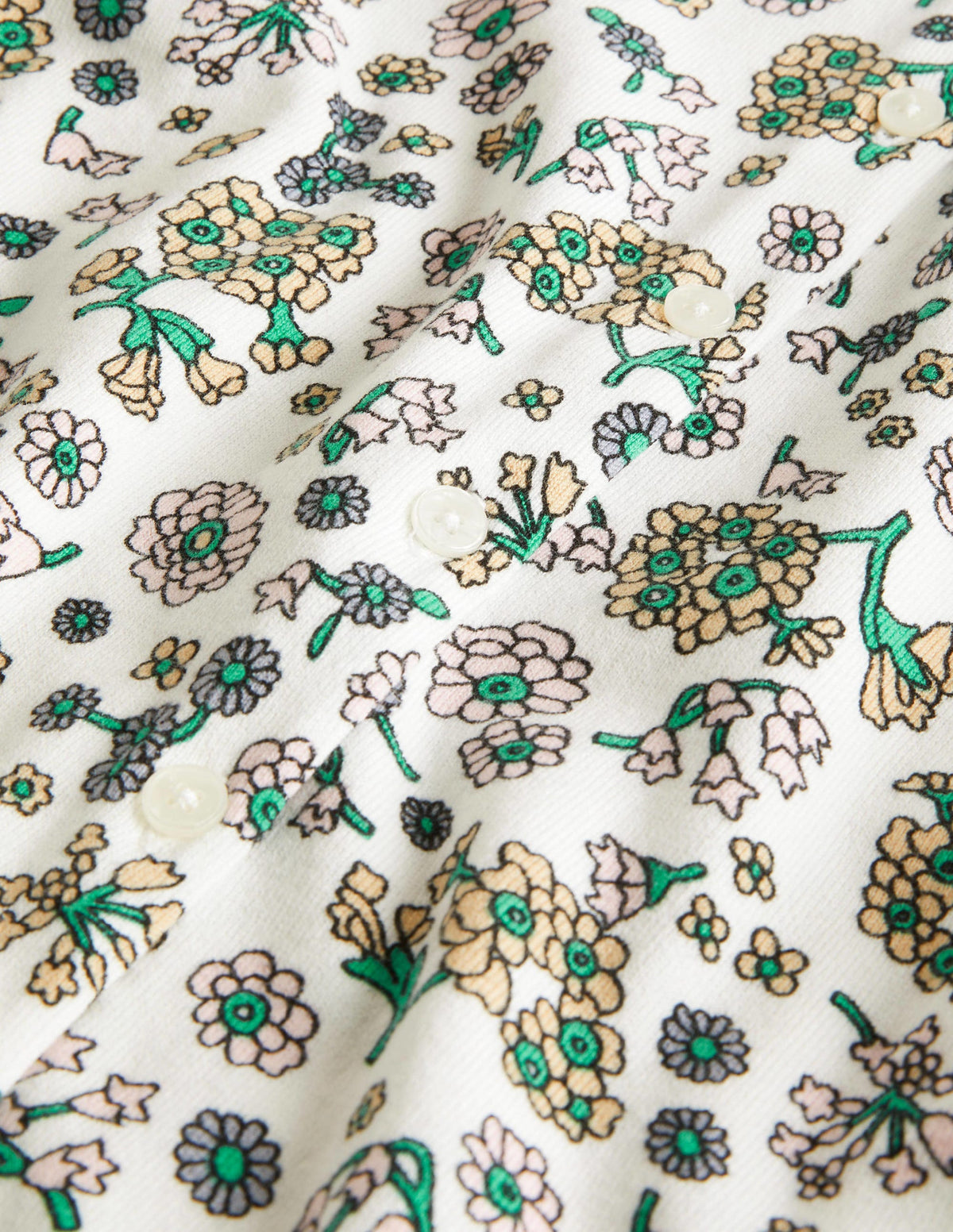 Baumwollcardigan mit Rundhalsausschnitt-Naturweiß, Filigranes Blumenmuster-6