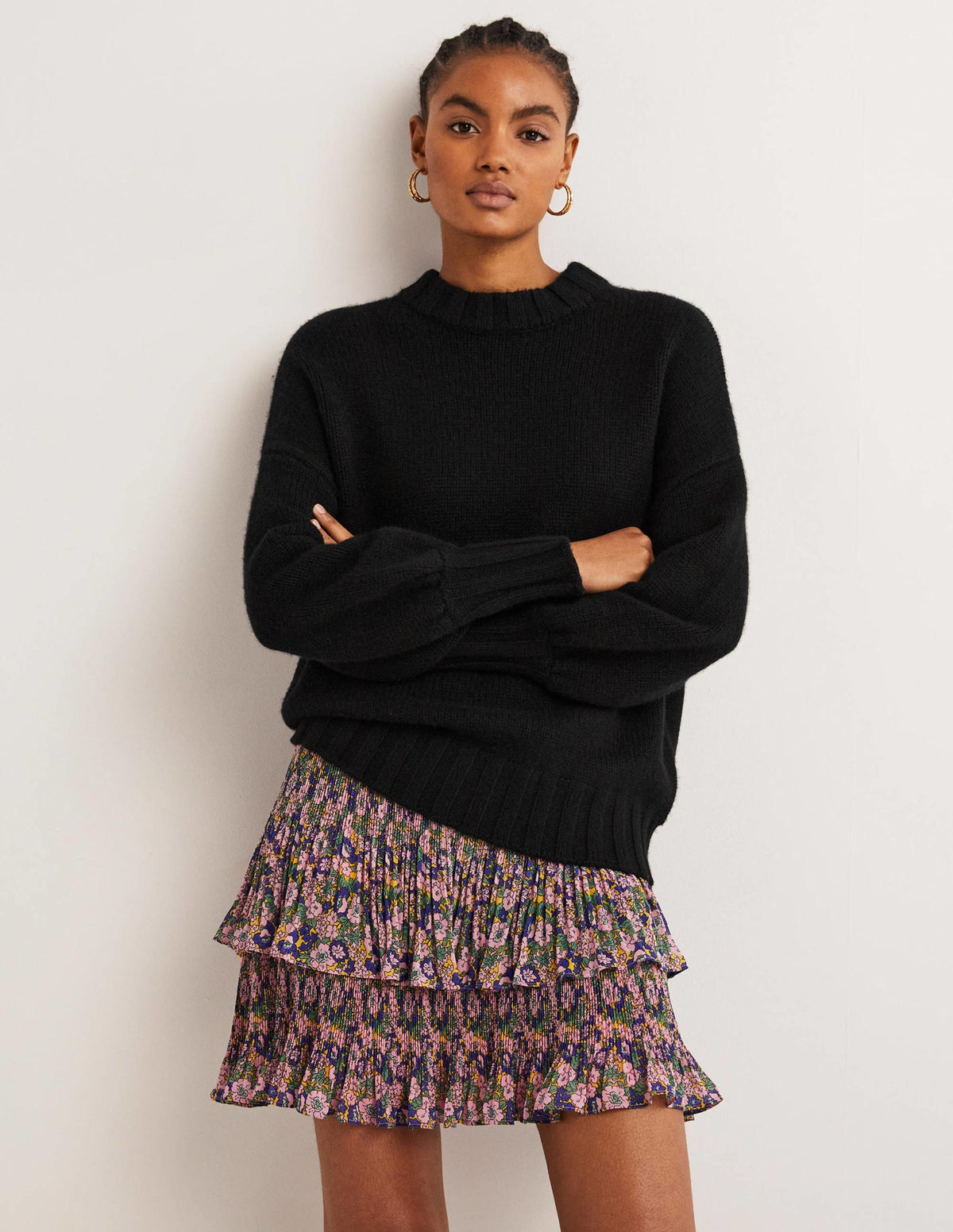 Grobstrickpullover aus Kaschmir-Schwarz - Image 1