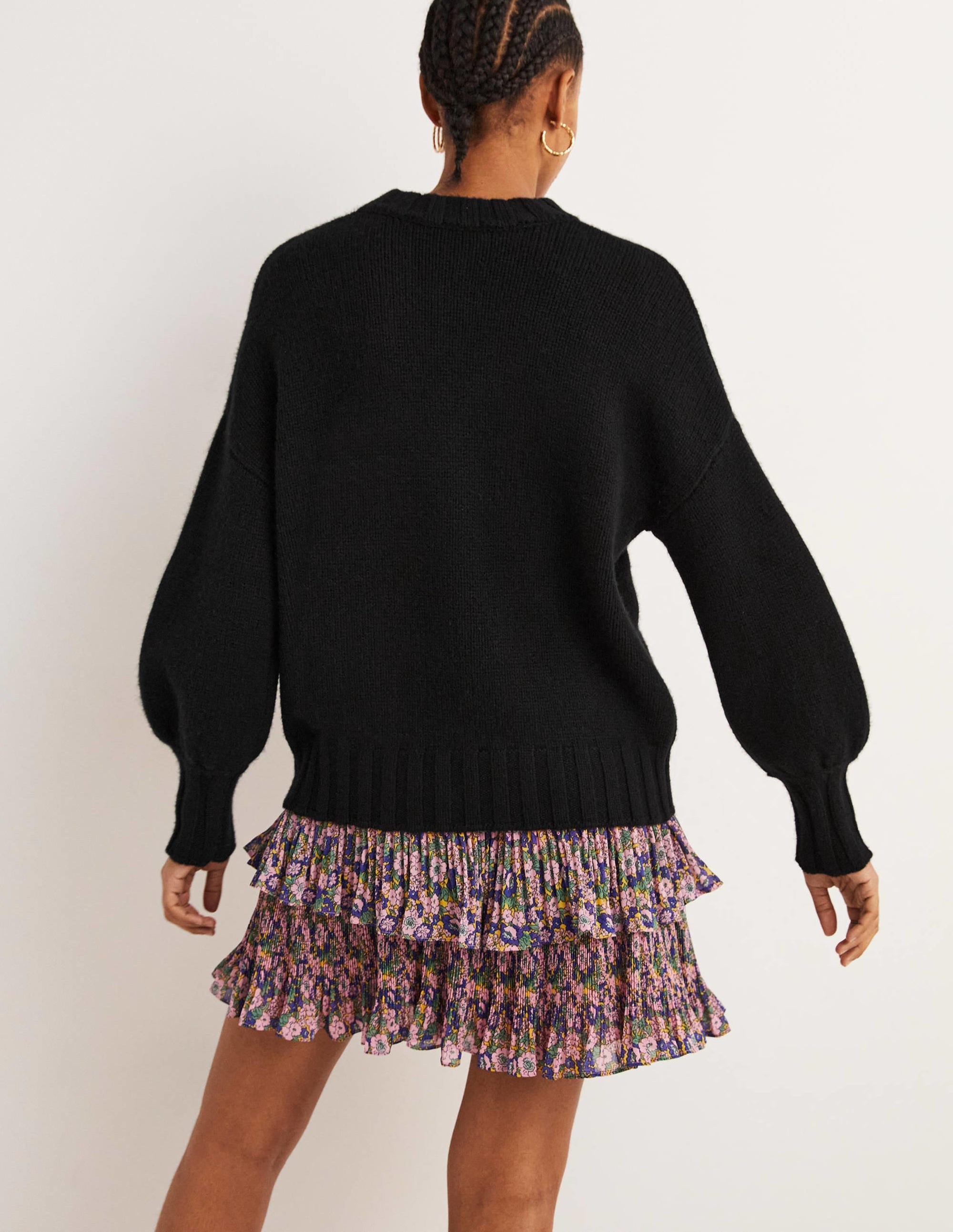 Grobstrickpullover aus Kaschmir-Schwarz - Image 3