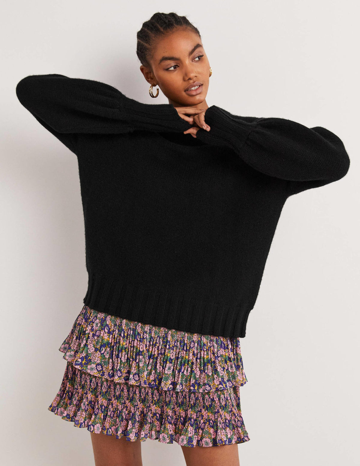 Grobstrickpullover aus Kaschmir-Schwarz - Image 5