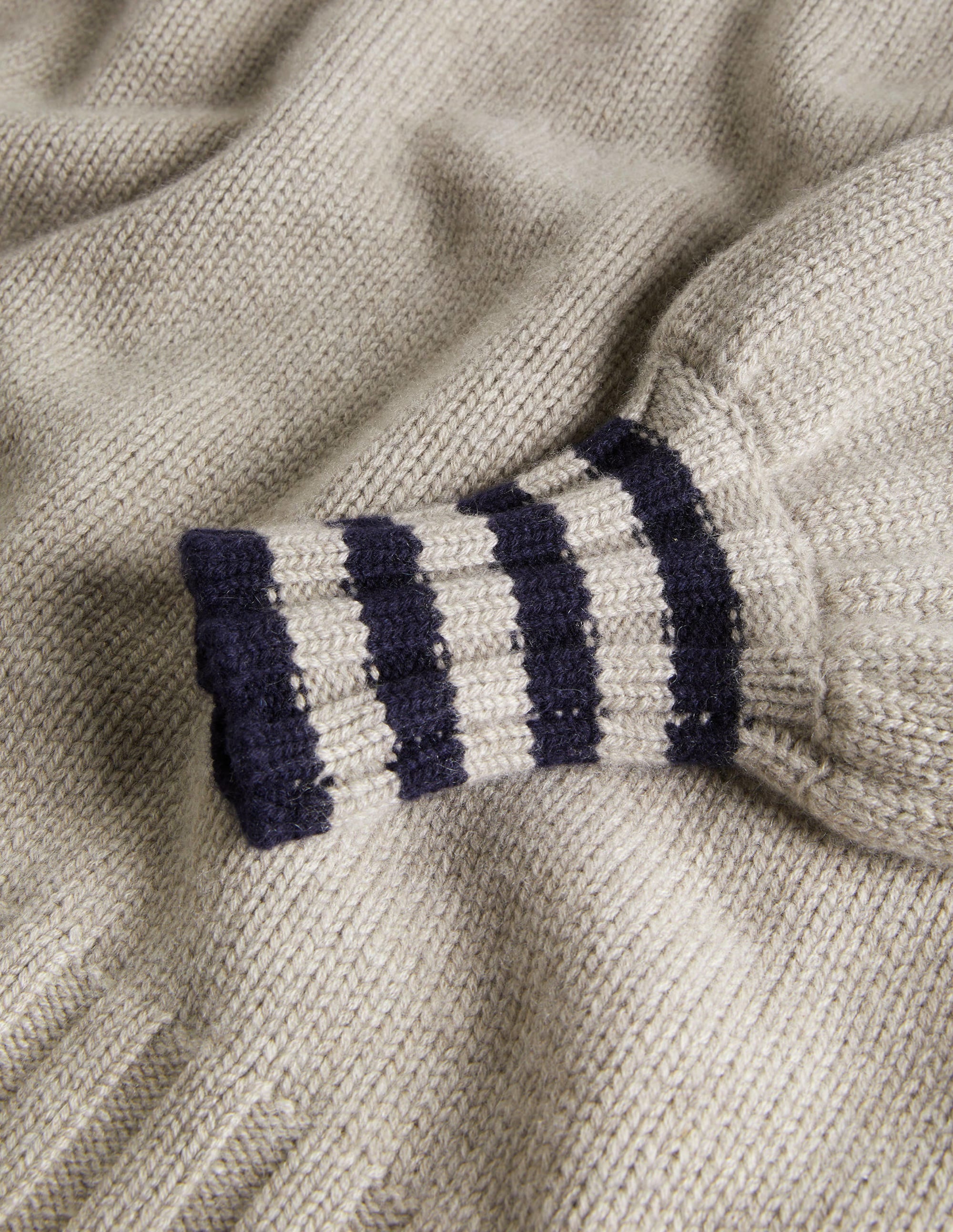 Grobstrickpullover aus Kaschmir-Nerzbraun Melange - Image 6