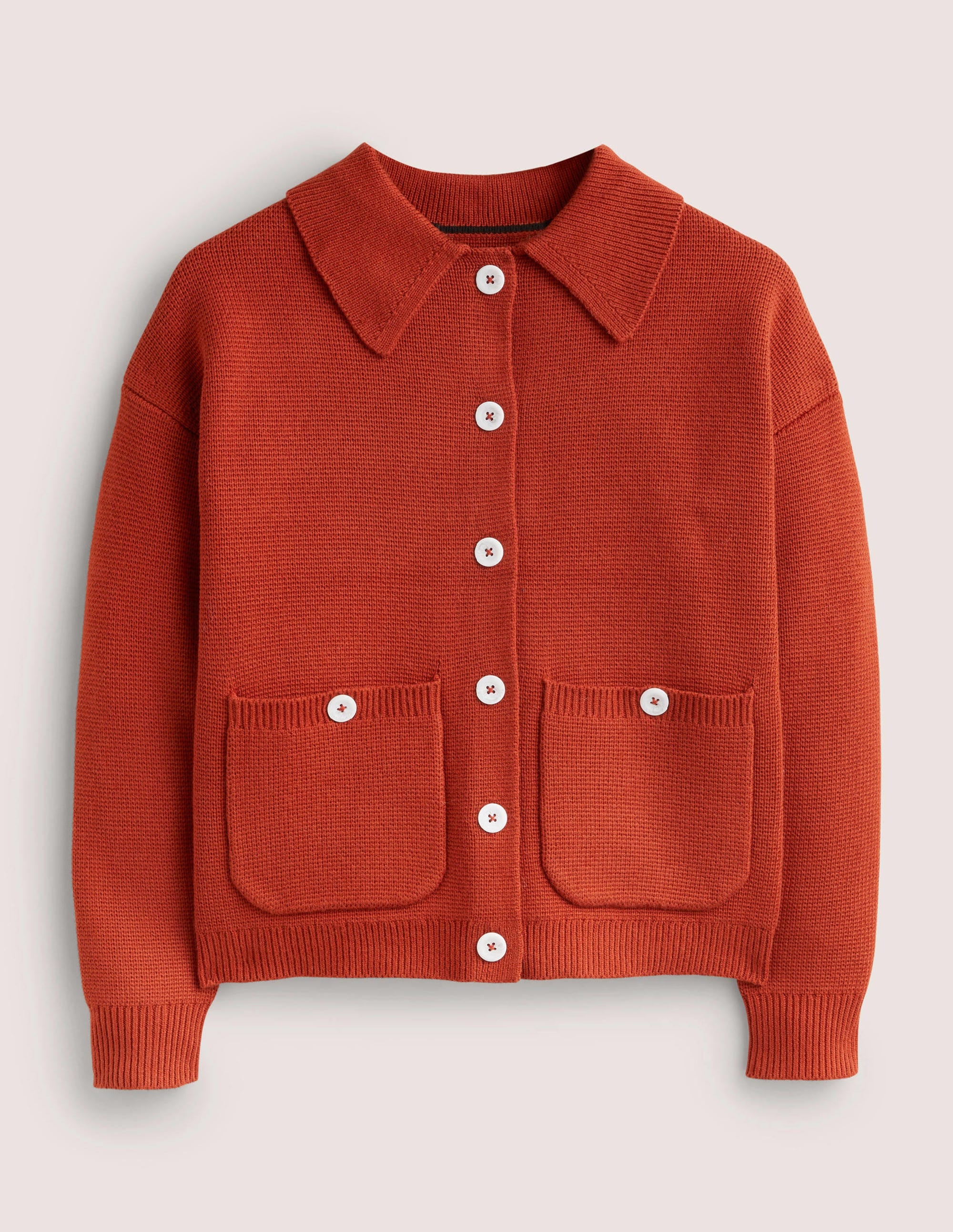 Cardigan aus einer Wollmischung-Rostbraun - Image 8