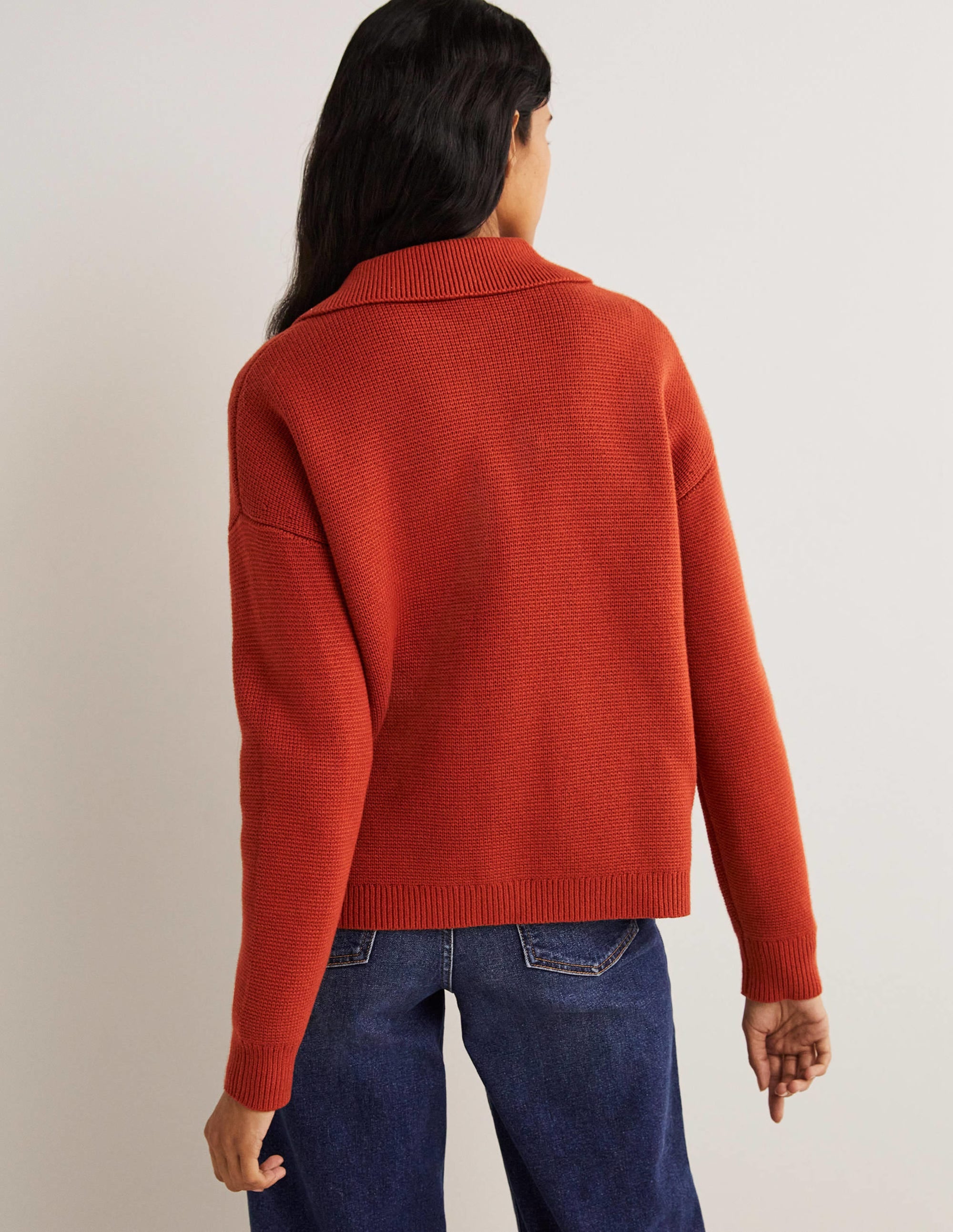Cardigan aus einer Wollmischung-Rostbraun - Image 3