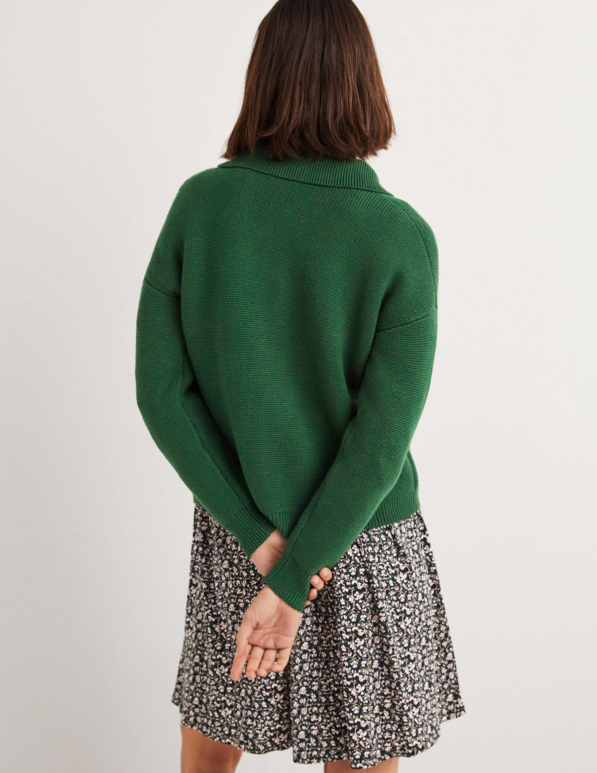 Cardigan aus einer Wollmischung-Jägergrün-3