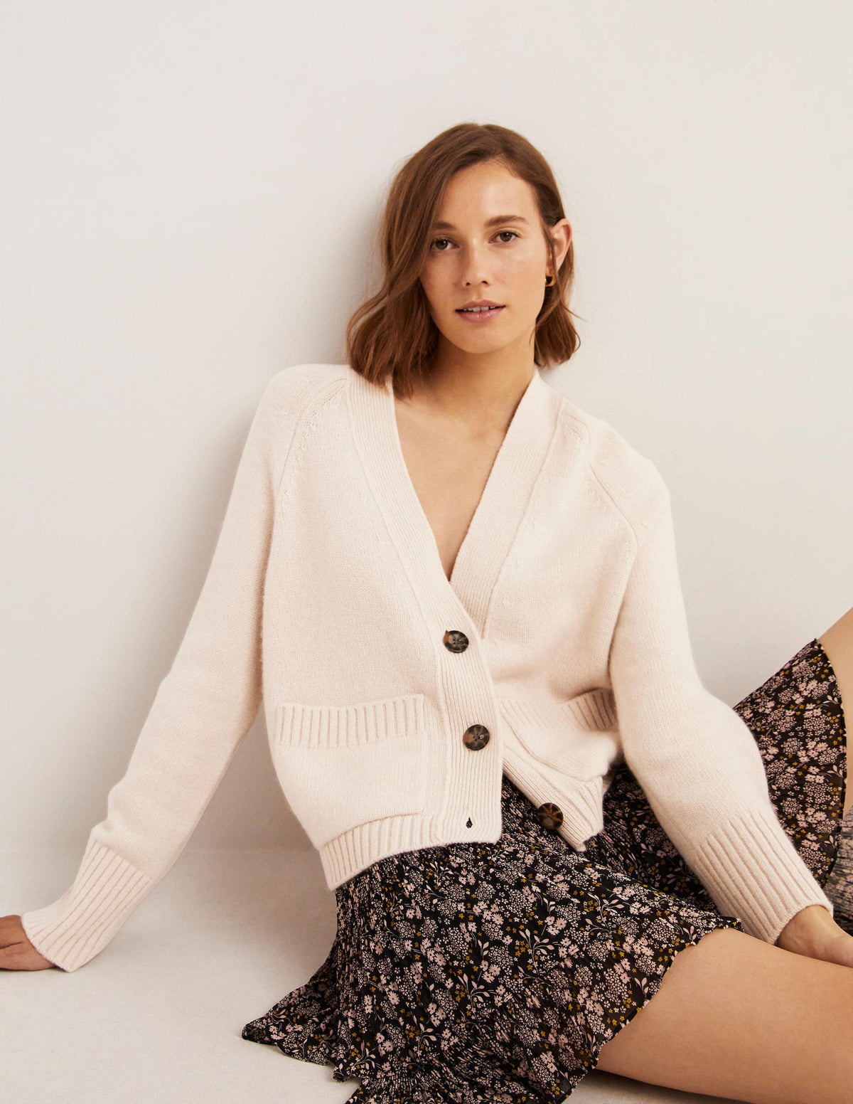Cashmere Rib Cardigan-Rope - Image 1